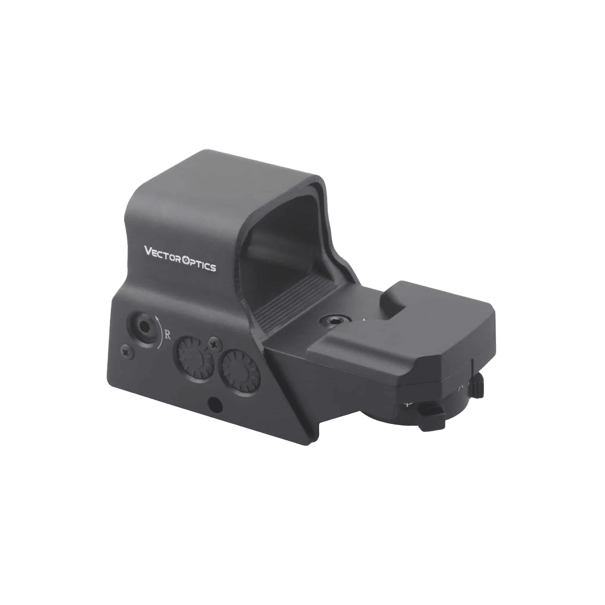 Seitenansicht des Omega 8 Reticle SCRD-04 mit IPX4-Schutz, ideal für den Einsatz bei Jagd und taktischem Schießen.