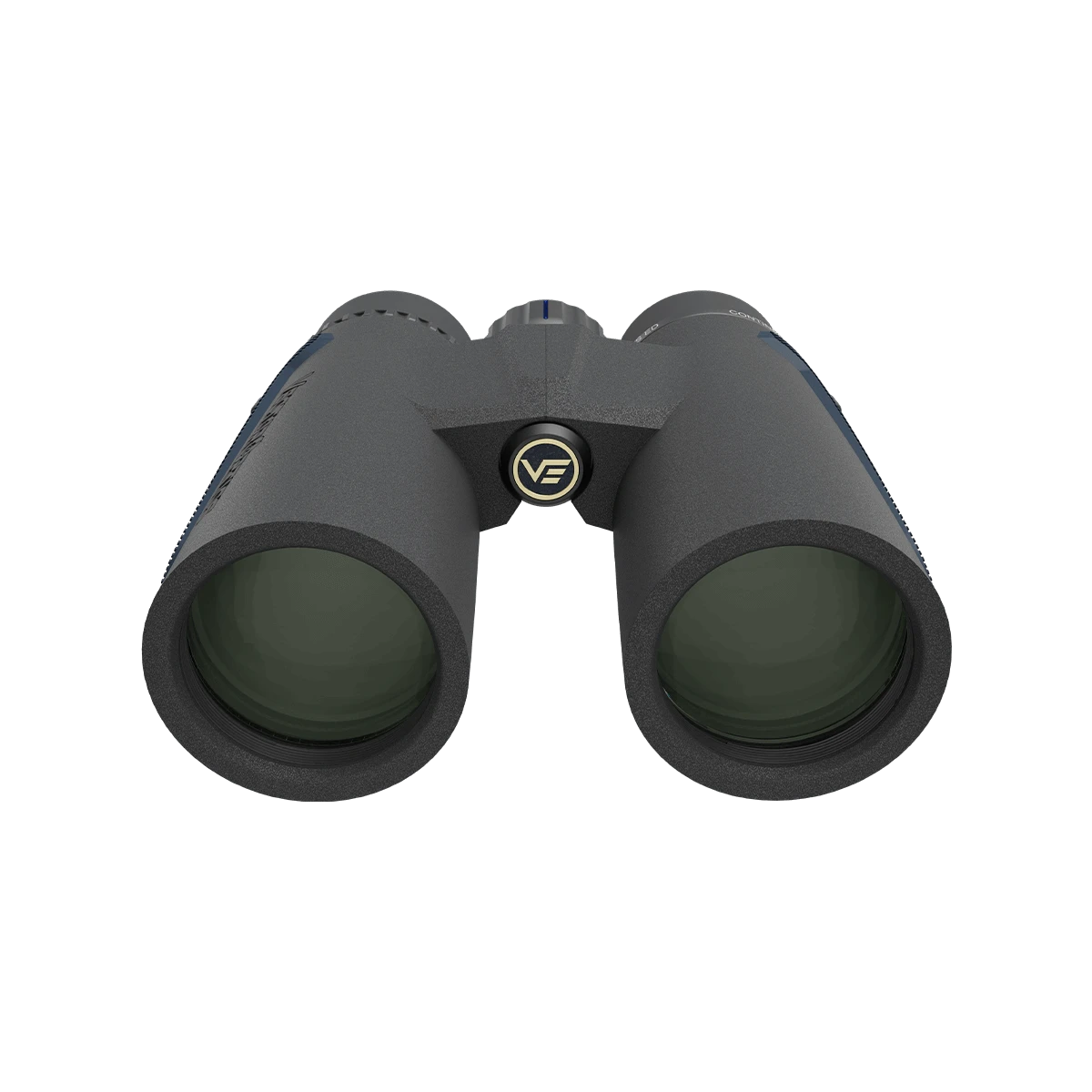 Frontansicht des Vector Optics Continental Plus 10x42 ED Fernglases mit großflächigen Objektiven für lichtstarke und kontrastreiche Beobachtungen.