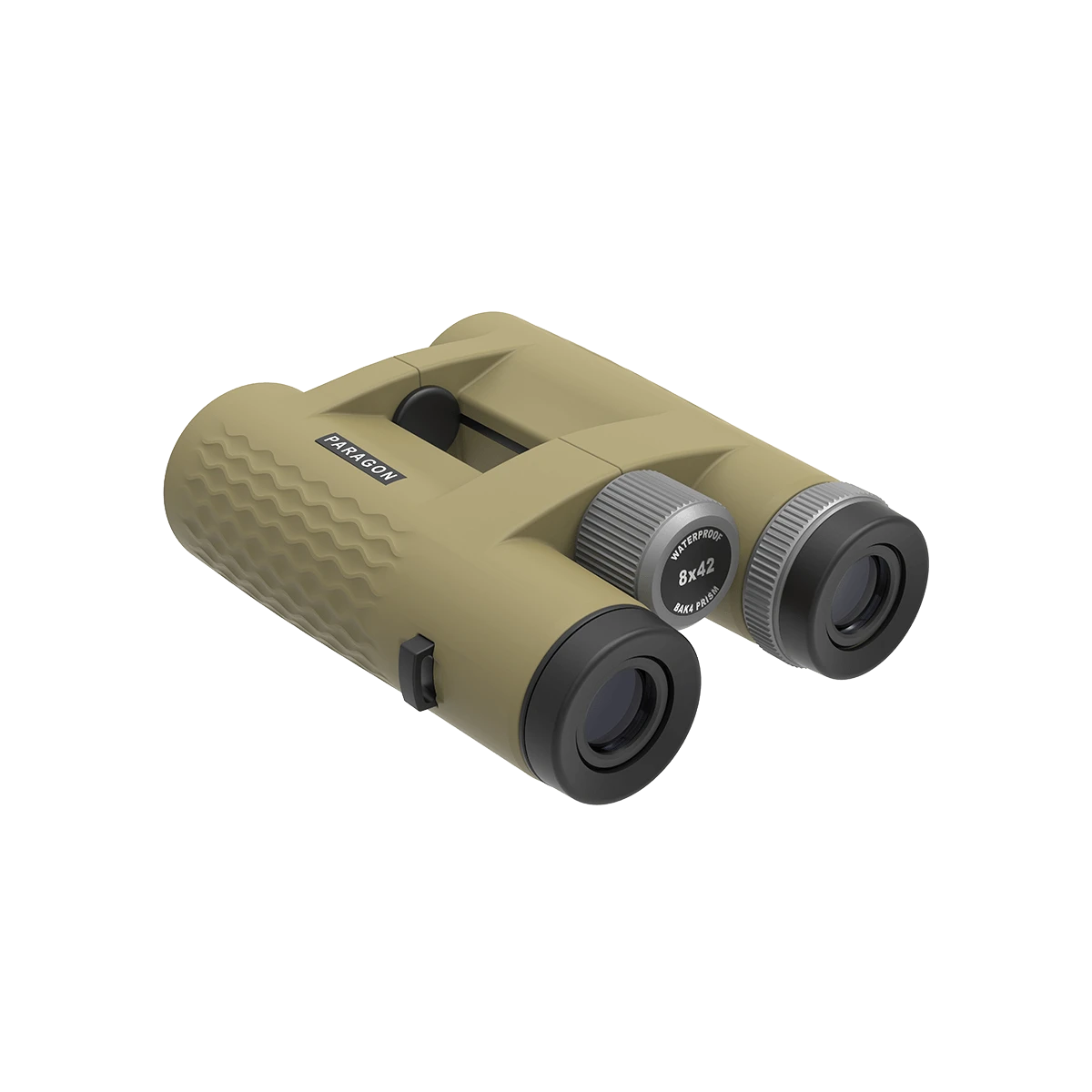 Detailansicht des Paragon 8x42 HD Fernglases mit 8-facher Vergrößerung und 42 mm Objektivdurchmesser für helle, klare Sicht.