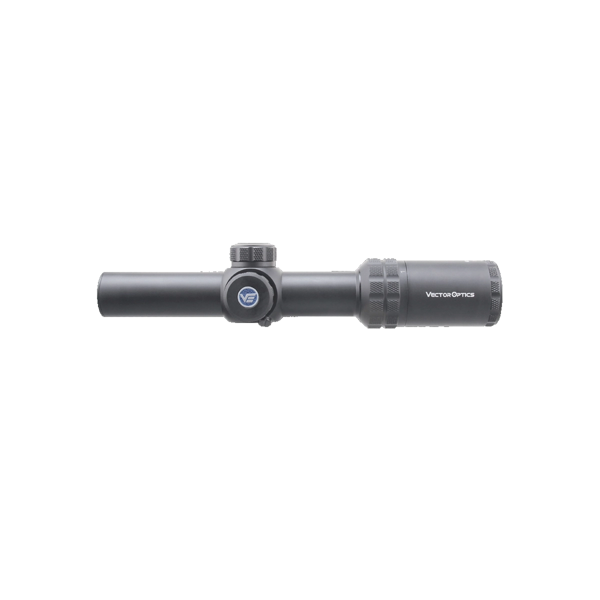 Seitliche Ansicht des Grizzly 1–4×24 Zielfernrohrs mit German #4-Absehen und kompaktem Aufbau für flexible Montage.