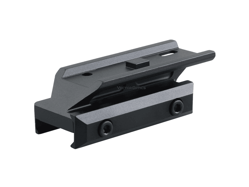 Riser Mount MAV-P05 für RUM Footprint mit 12,8 mm Höhe, stabile Aluminium-Montage mit seitlicher Verschraubung für präzisen Halt.