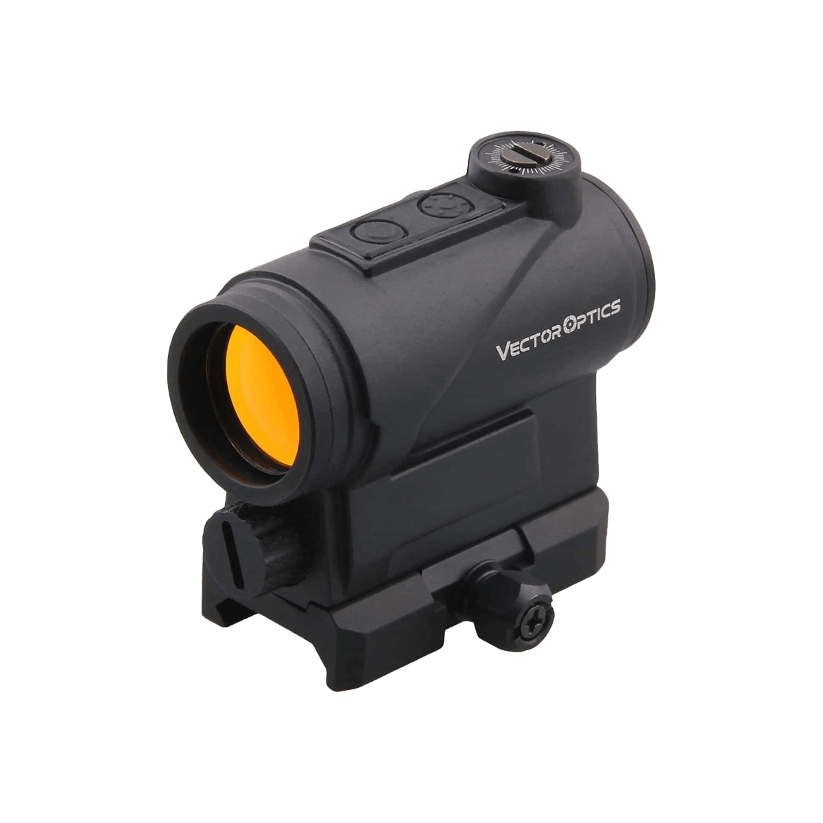 Centurion 1×20 Rotpunktvisier mit gelber Linse und kompaktem Design, ideal für präzise Zielerfassung bei Jagd und Sportschießen.