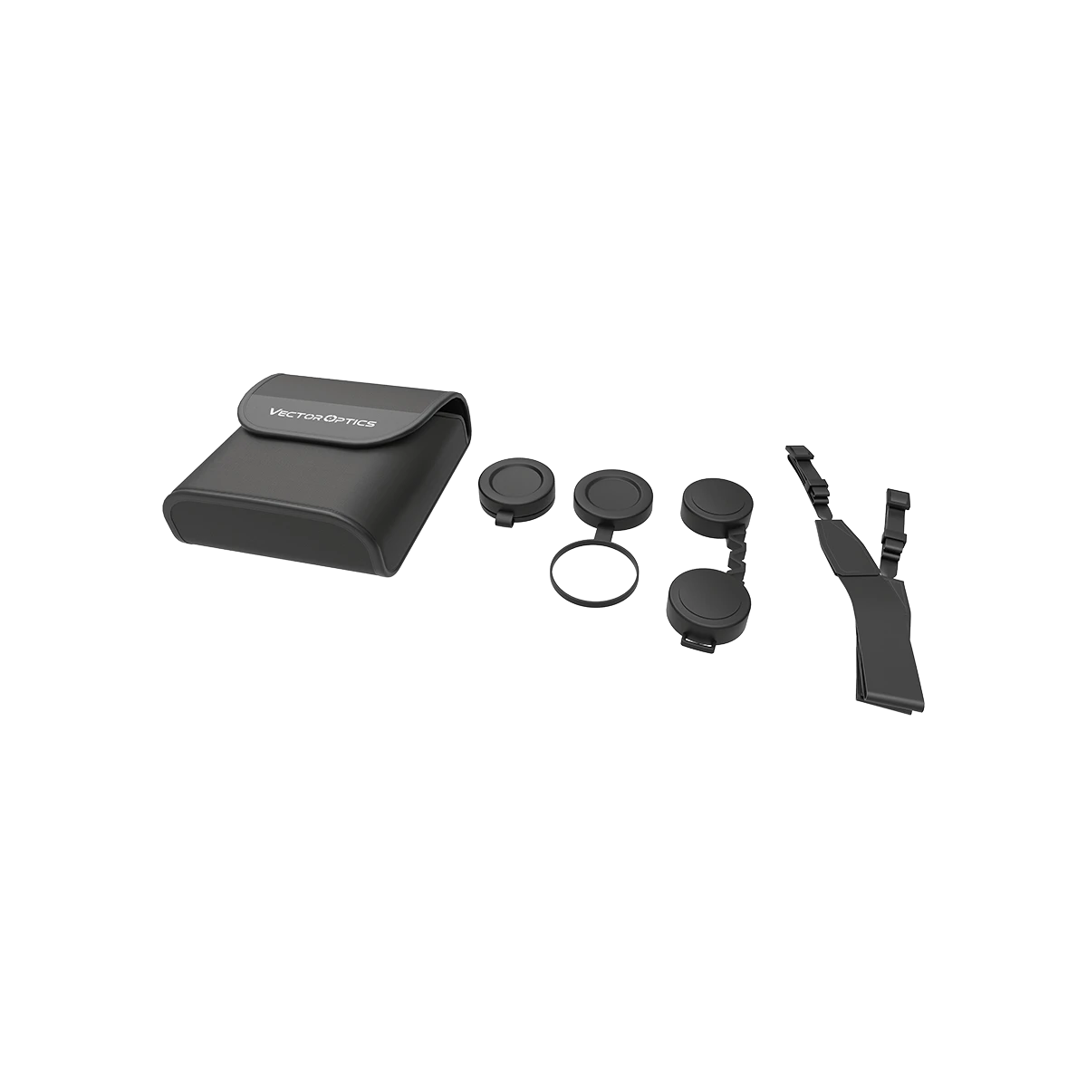 Zubehörset für Paragon 10x42 HD Binoculars mit Tragetasche, Objektivdeckeln und Trageriemen. Praktisch für sicheren Transport und Schutz unterwegs.