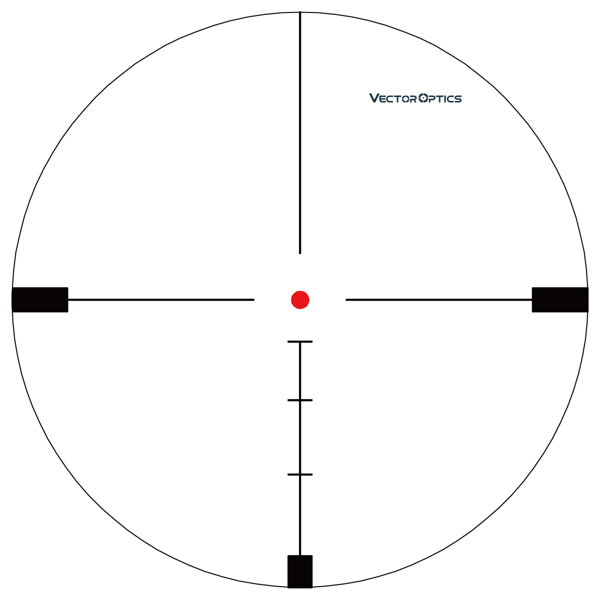 VOI-10BDC Absehen des Hugo 6-24x50GT SFP Zielfernrohrs mit rotem Zielpunkt und Bullet Drop Kompensation für präzise Langstreckenschüsse.