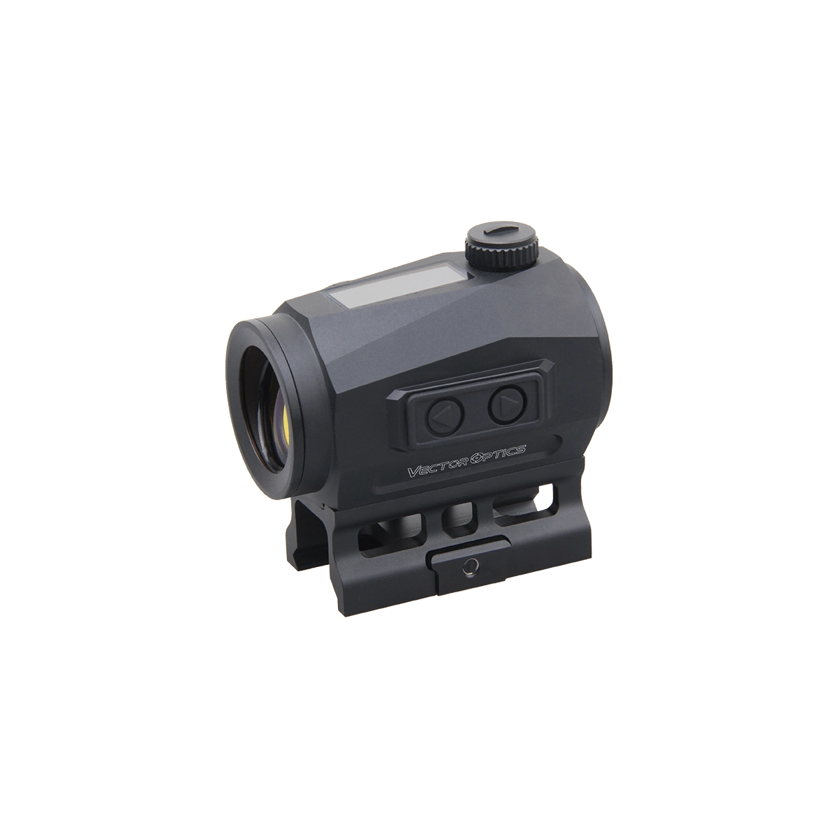 Scrapper 1x25 Red Dot Sight mit seitlichen Bedientasten und robustem Aluminiumgehäuse für zuverlässige Leistung im Einsatz.