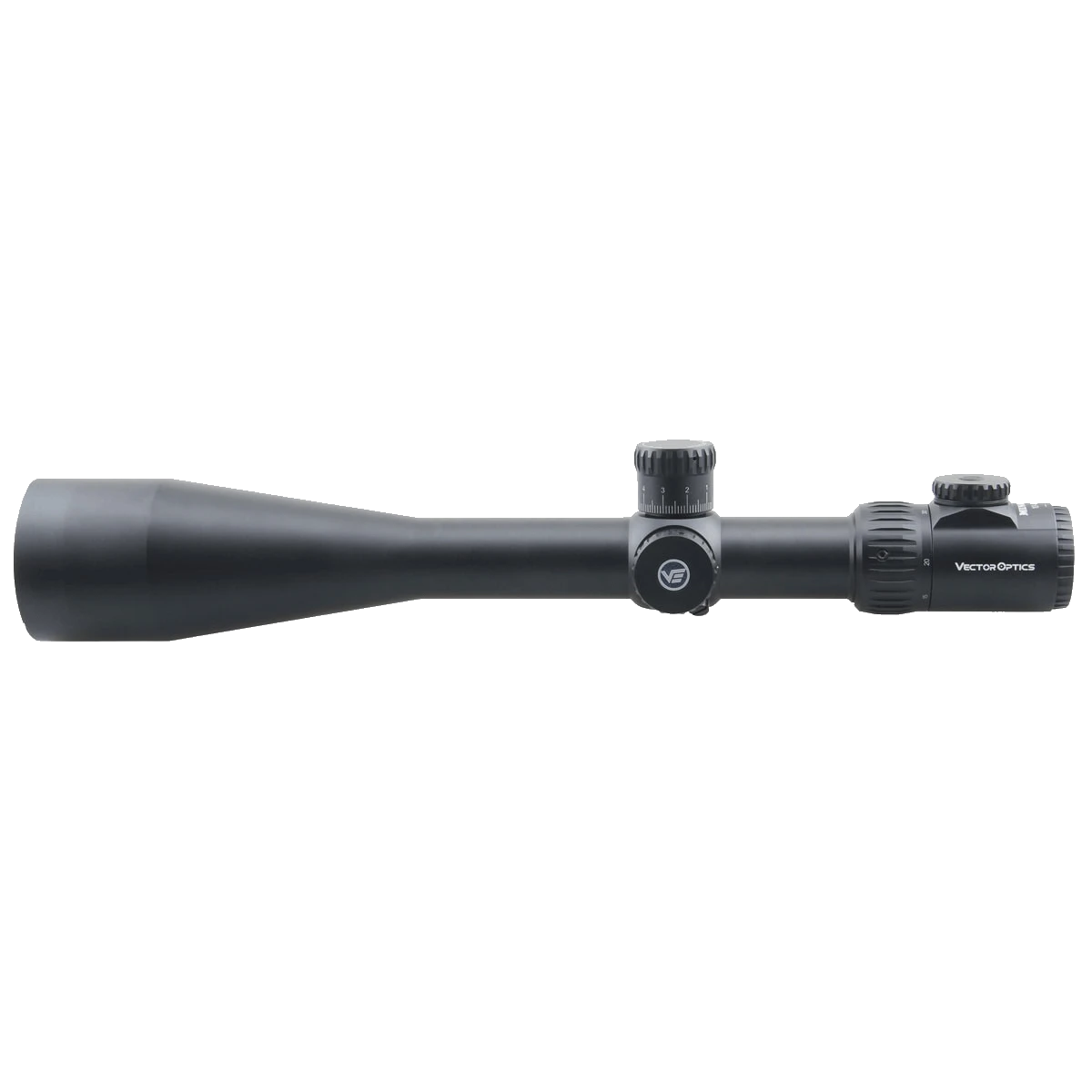 Minotaur Zielfernrohr 10-50x60 SFP SCOL-39 mit großem Objektiv und taktischen Türmen für präzises Schießen bei Field Target und Benchrest.