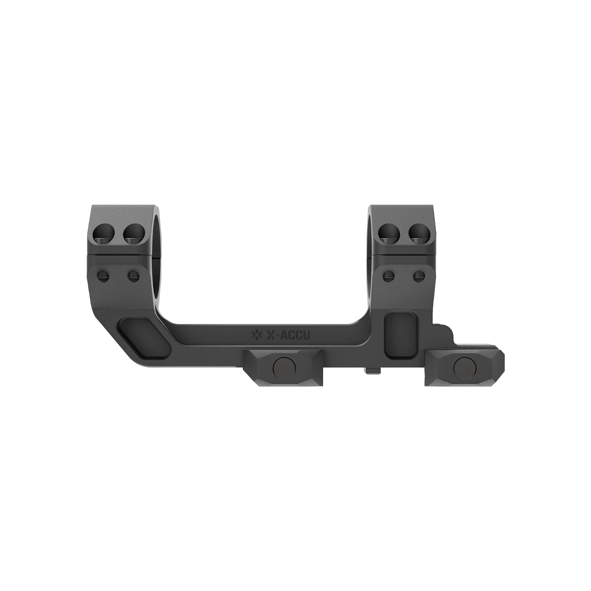Seitliche Ansicht der Cantilever Montage 30mm, Höhe 40mm, mit stabiler Bauweise und präziser Passform für Zielfernrohr-Zubehör.