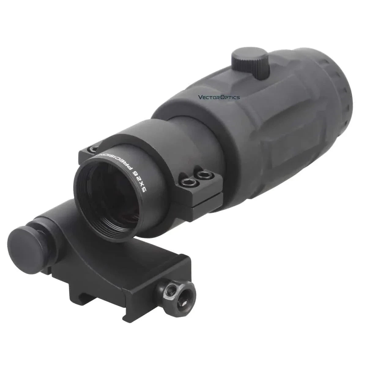 5x Magnifier Maverick - Vector Optics mit kompakter Picatinny-Montage, Flip-to-Side-Funktion und robuster Aluminiumkonstruktion für Zieloptiken.