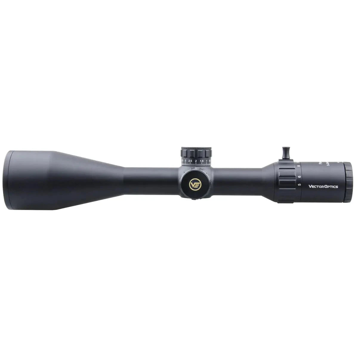 Paragon 5-25x56 GenII SFP - Vector Optics Zielfernrohr mit großem Objektiv und taktischem Design für präzises Schießen bei Dämmerung.