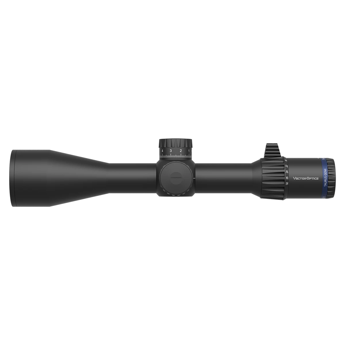 Tauron 4-32x56 ED FFP Zielfernrohr mit taktischem Design und präziser Höhenverstellung. Ideal für Sportschützen und Langstreckenschützen.