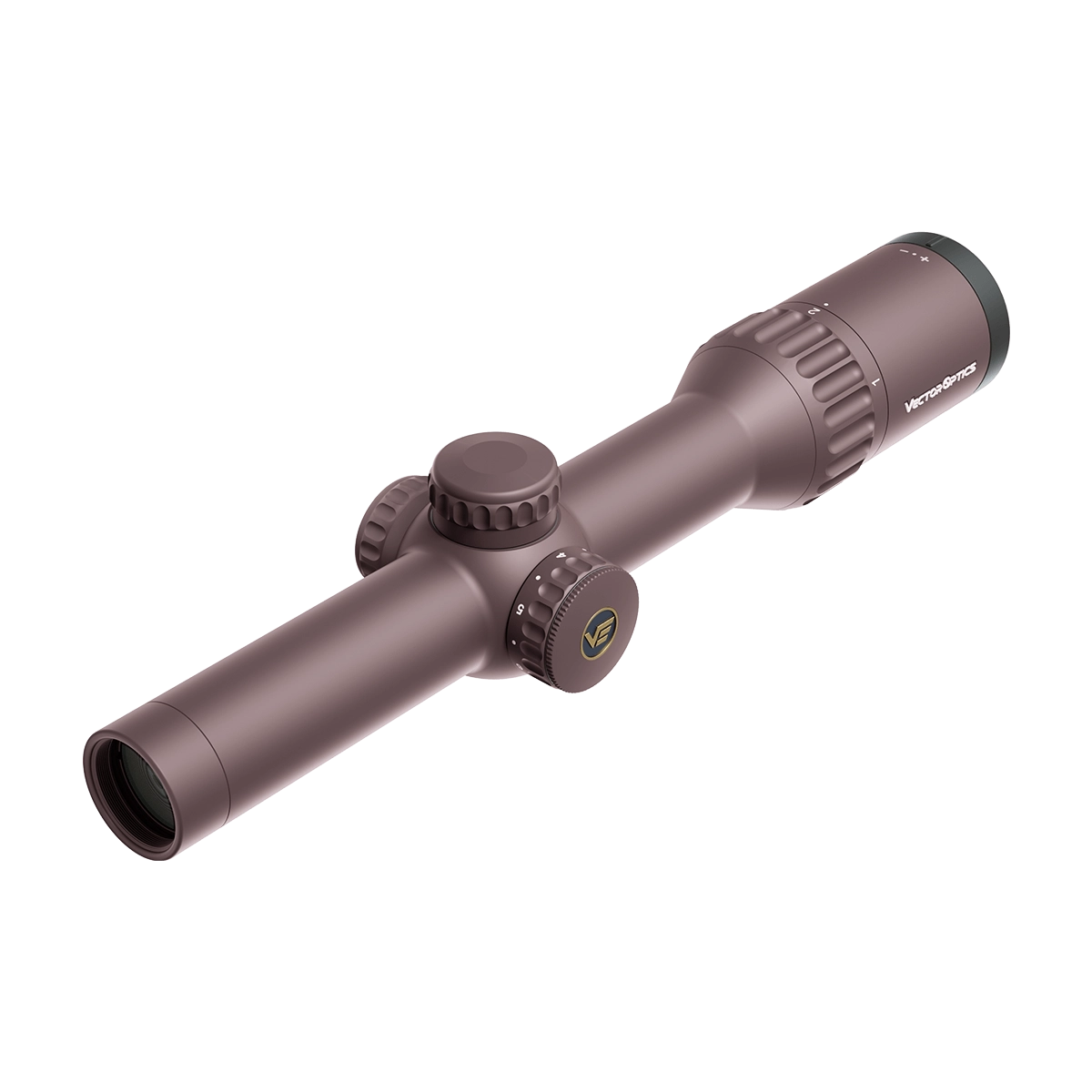 Continental X6 Zielfernrohr 1–6×24 in braunem Design mit präzisem SFP-Absehen, ideal für vielseitige Jagd- und Sportschützenanwendungen.