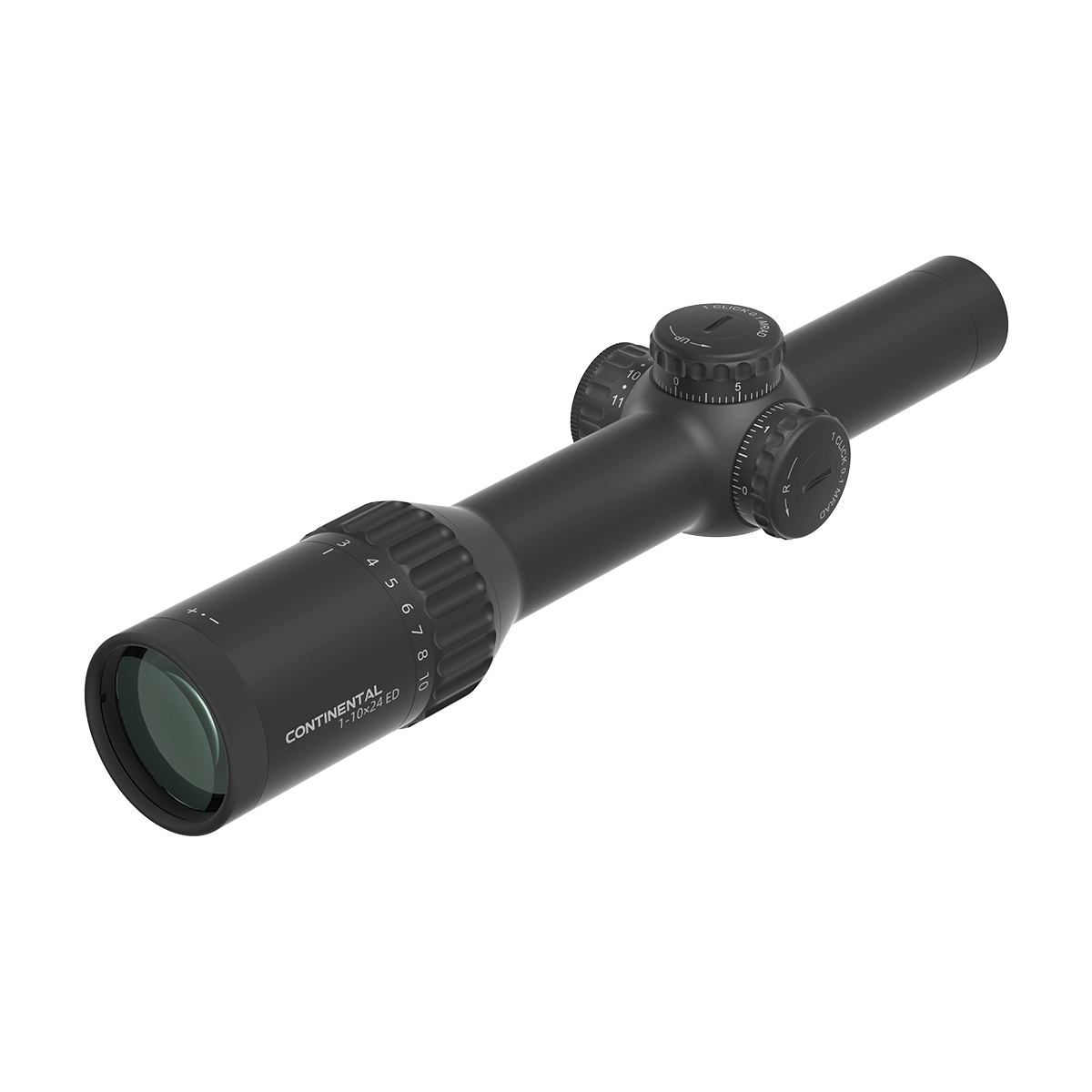 Vector Optics Continental X10 1–10×24i ED mit 30 mm Rohr und ED-Glas für klare Zielerfassung. Hochwertige Optik für Präzisionsschützen.