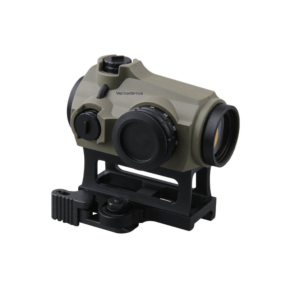 Maverick III 1×22 Red Dot Sight in Olivgrün mit taktischer Schnellmontage, ideal für Outdoor-Sport und militärische Anwendungen.