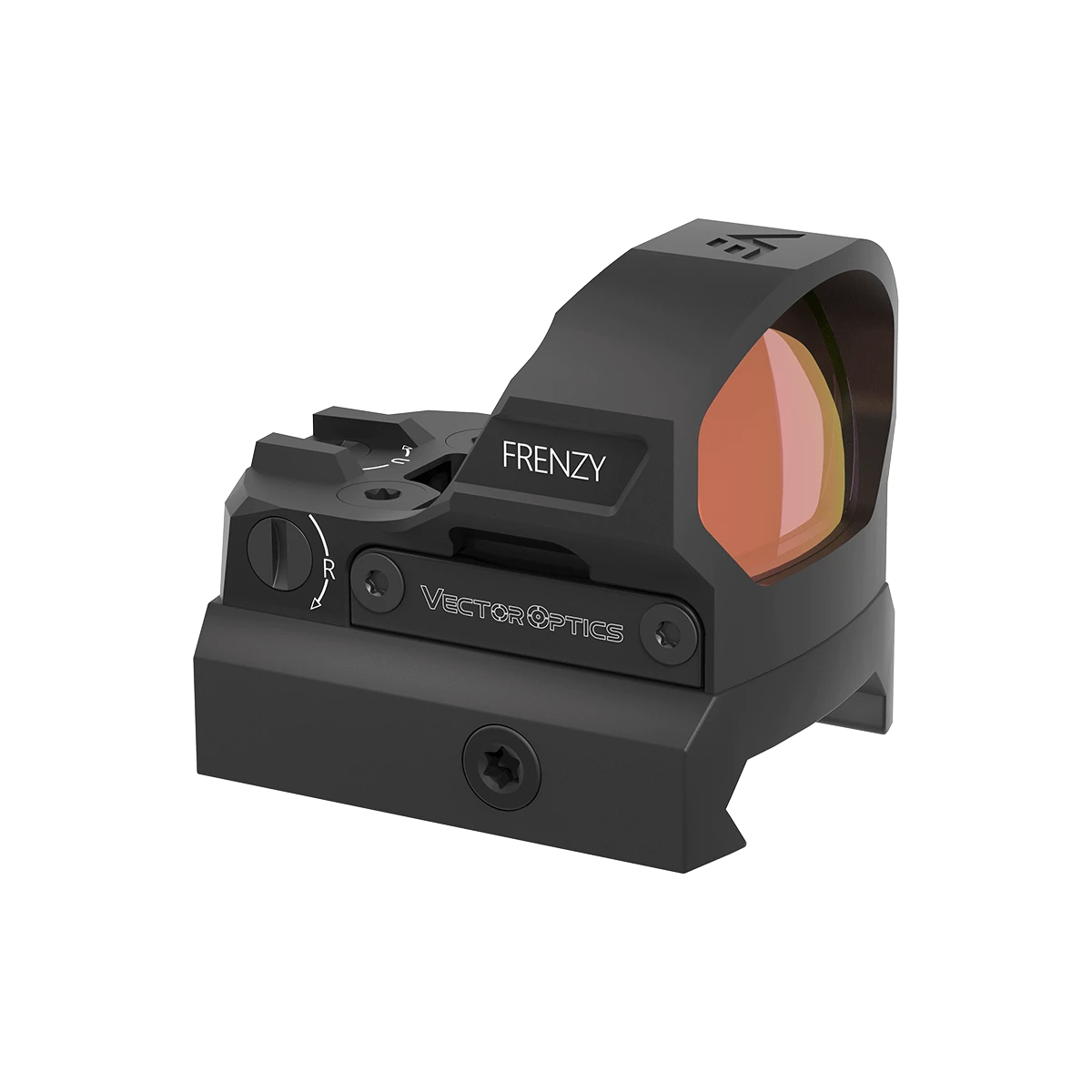 Vector Optics Frenzy-S 1x19x28 Red Dot Visier mit seitlicher Helligkeitseinstellung und IPX7 Wasserschutz. Ideal für taktische Anwendungen.