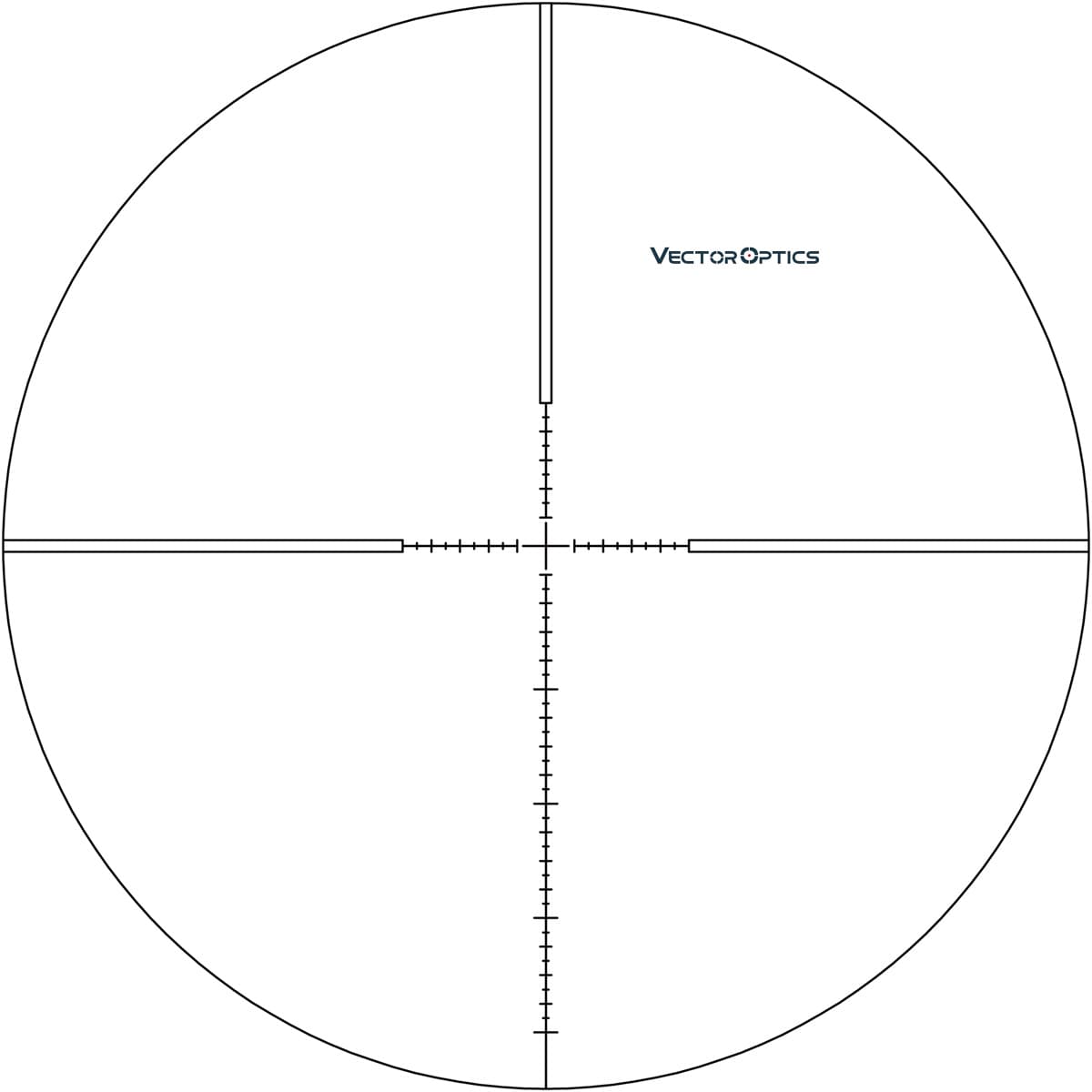 Absehenansicht des Veyron 4-16x44 FFP Zielfernrohrs mit feiner Skala für präzise Zielerfassung und Entfernungsschätzung.