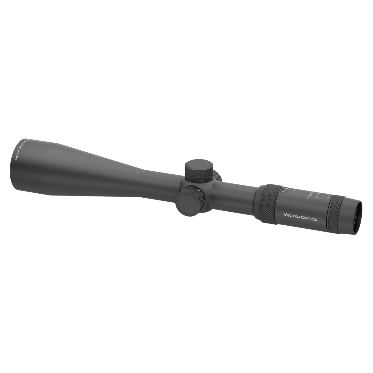 Forester 3-15x50 SFP Zielfernrohr mit Zero Stop Funktion, wasserdichtem Gehäuse und mehrfach vergüteter Optik für klare Sicht.