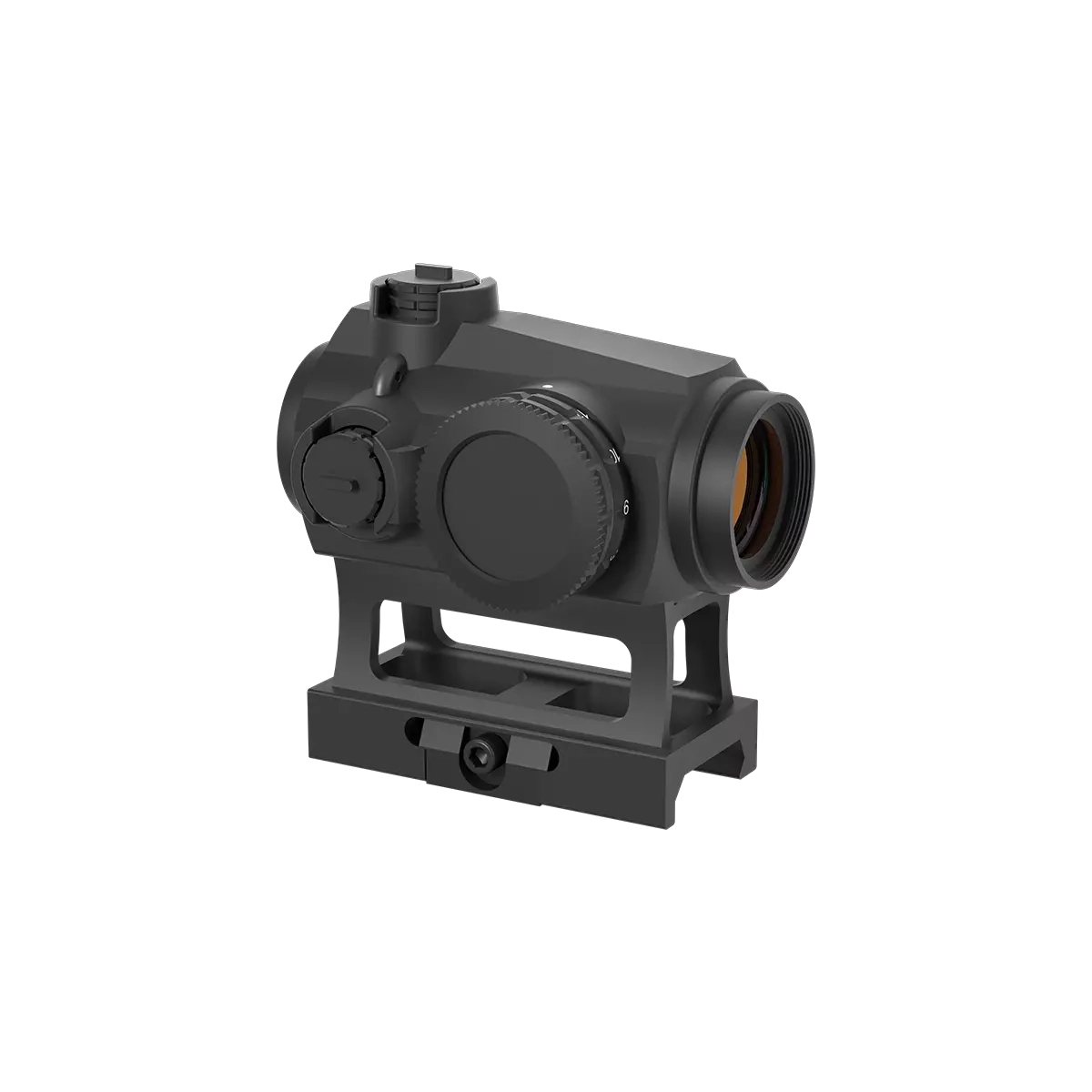 Seitliche Ansicht des Maverick III 1×22 Red Dot Sights mit robustem Design und präziser Höhenverstellung für zuverlässige Zielgenauigkeit.