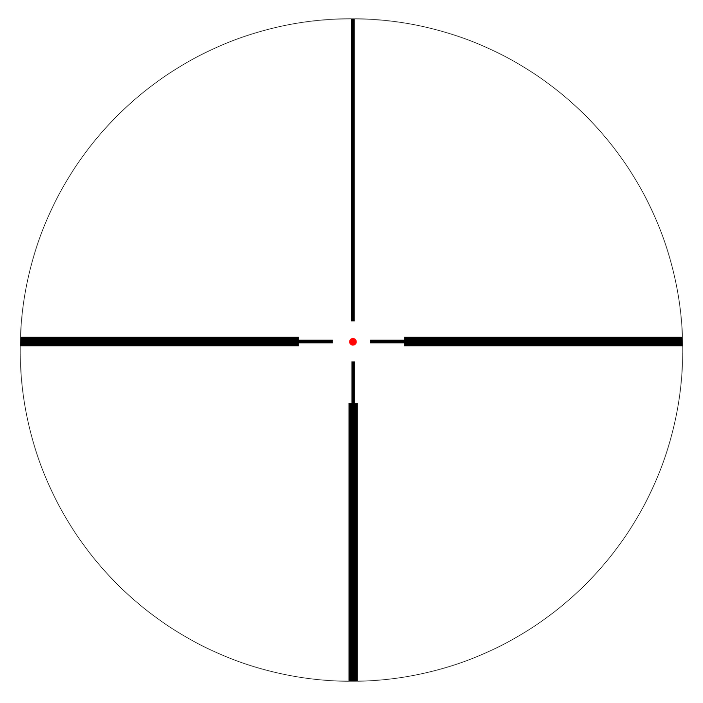 Paragon 3-15x44 SFP - German #4-Absehen mit rotem Leuchtpunkt für schnelle Zielerfassung bei schlechten Lichtverhältnissen.