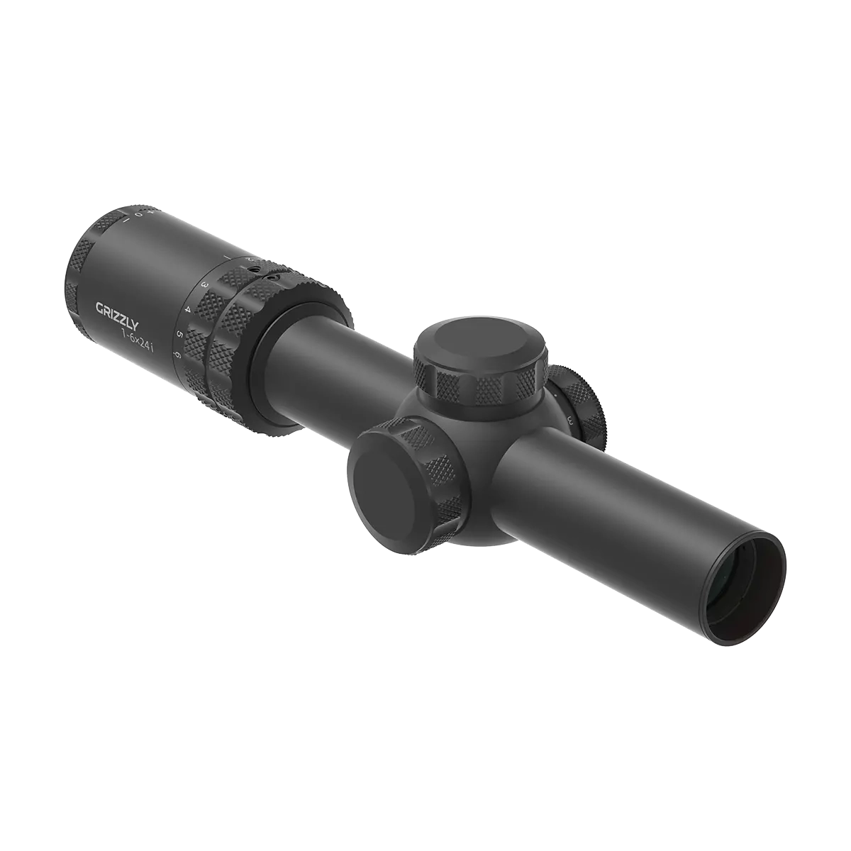 Grizzly 1–6×24i HD Fiber Zielfernrohr mit robuster Bauweise und klarer Optik, ideal für Drückjagd und bewegte Ziele.