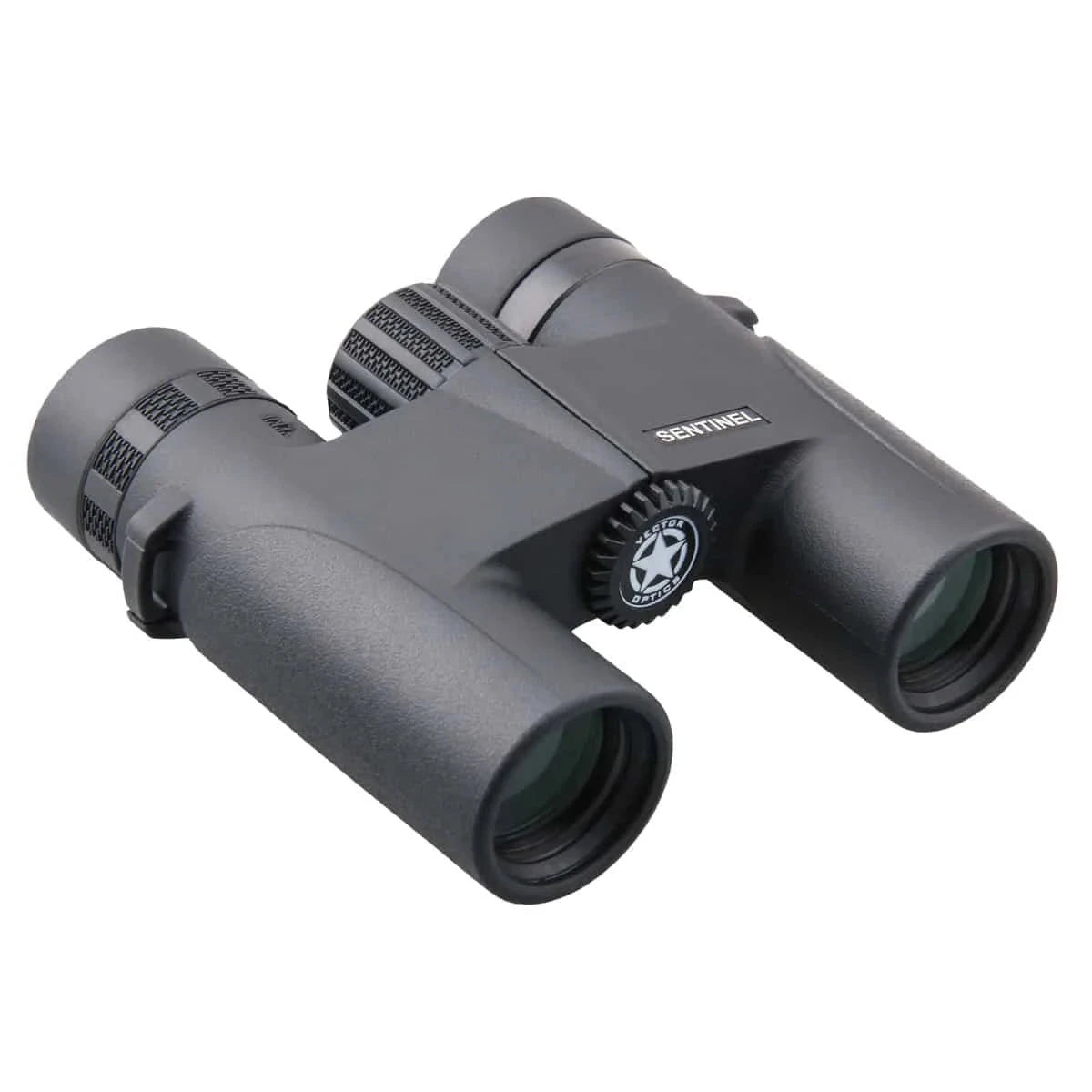 Kompaktes Vector Optics Sentinel 8x25 Fernglas mit griffiger Oberfläche und zentralem Fokussierrad. Perfekt für Naturbeobachtungen unterwegs.