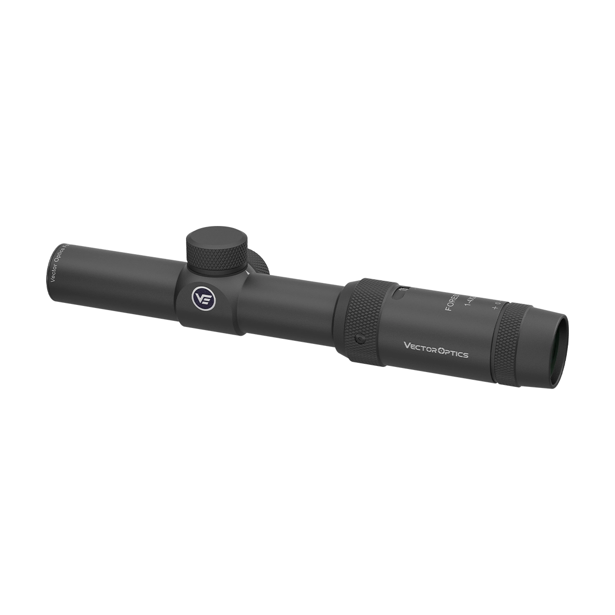 Kompaktes Vector Optics Forester 1–4×24 SFP Zielfernrohr mit robuster Bauweise und klarer Optik für Jagd und Sportschützen.