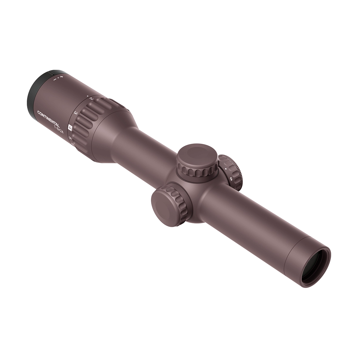 Robustes Continental X6 Zielfernrohr 1–6×24 mit wasser- und stoßfestem Gehäuse für präzises Zielen auf mittlere Distanzen.