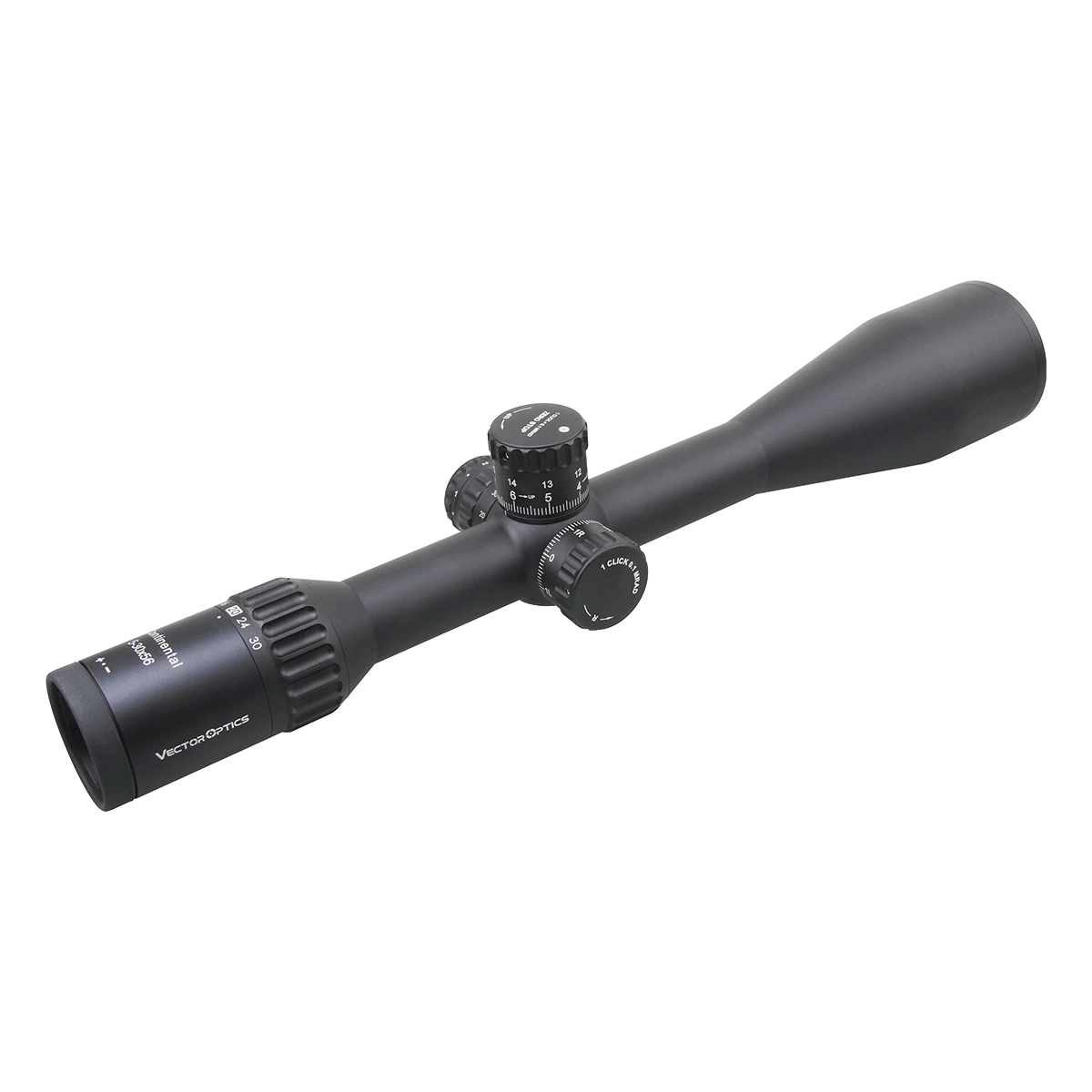 Vector Optics Cont. x6 5-30x56 SFP Zielfernrohr mit verstellbarem Zoom und robustem Gehäuse für präzise Zielerfassung im Wettkampf.
