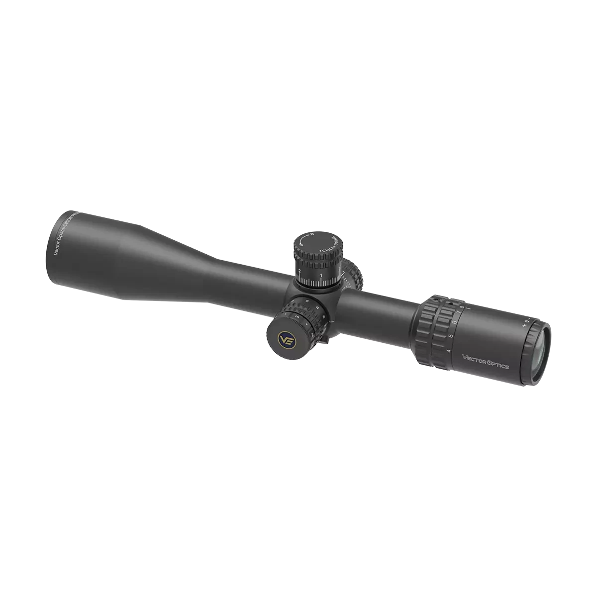 Taktisches Orion Pro MAX Zielfernrohr 4-16x44 HD mit robustem Mittelrohr und fein einstellbaren Türmen für professionelle Schützen.