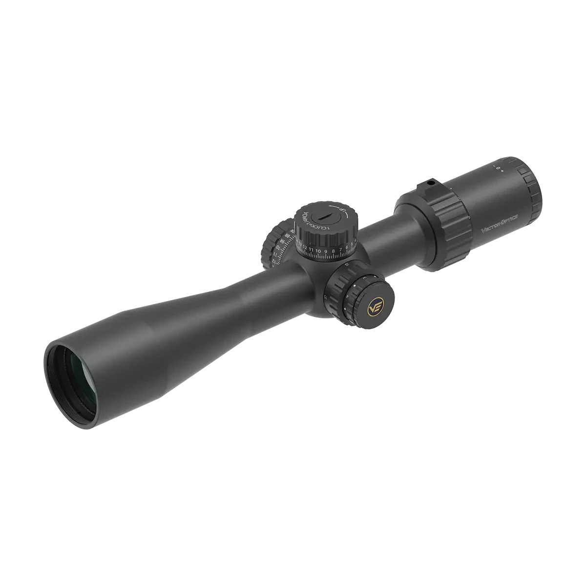 Vector Optics Tauron 6-24x50 HD Zielfernrohr mit MOA-Absehen und taktischen Türmen für präzise Zielerfassung auf große Distanzen.