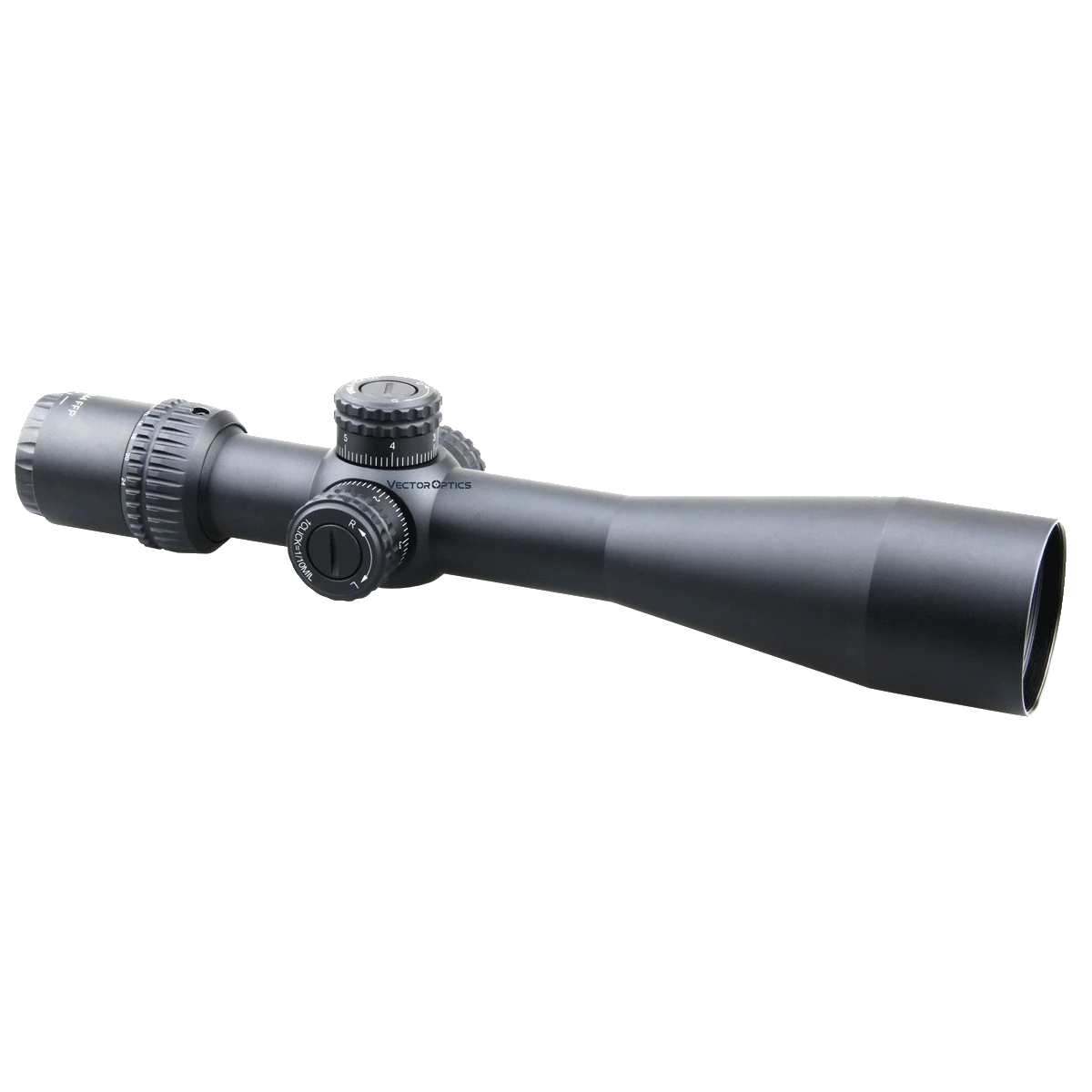 Veyron 6-24x44 FFP Zielfernrohr mit IPX4 Wasserschutz und fein einstellbaren Türmen, optimiert für taktische Anwendungen und Sportschützen.