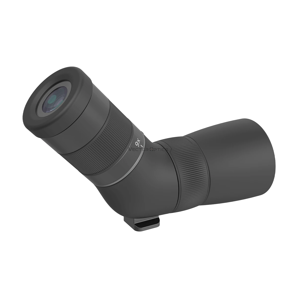 Paragon 9-27x56ED Spotting Scope mit Blick auf das Okular und robustem Gehäuse. Perfekt für klare Sicht bei Outdoor-Aktivitäten.