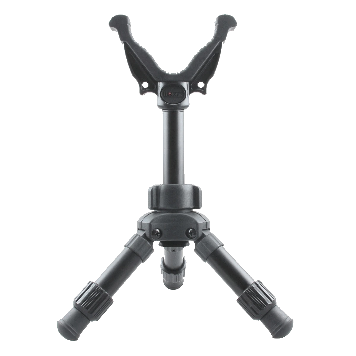 Kompaktes Tripod RSGR-06 in mittlerer Höhe mit verstellbarer Mittelsäule. Vielseitiges Jagdstativ mit bis zu 5 kg Tragkraft.