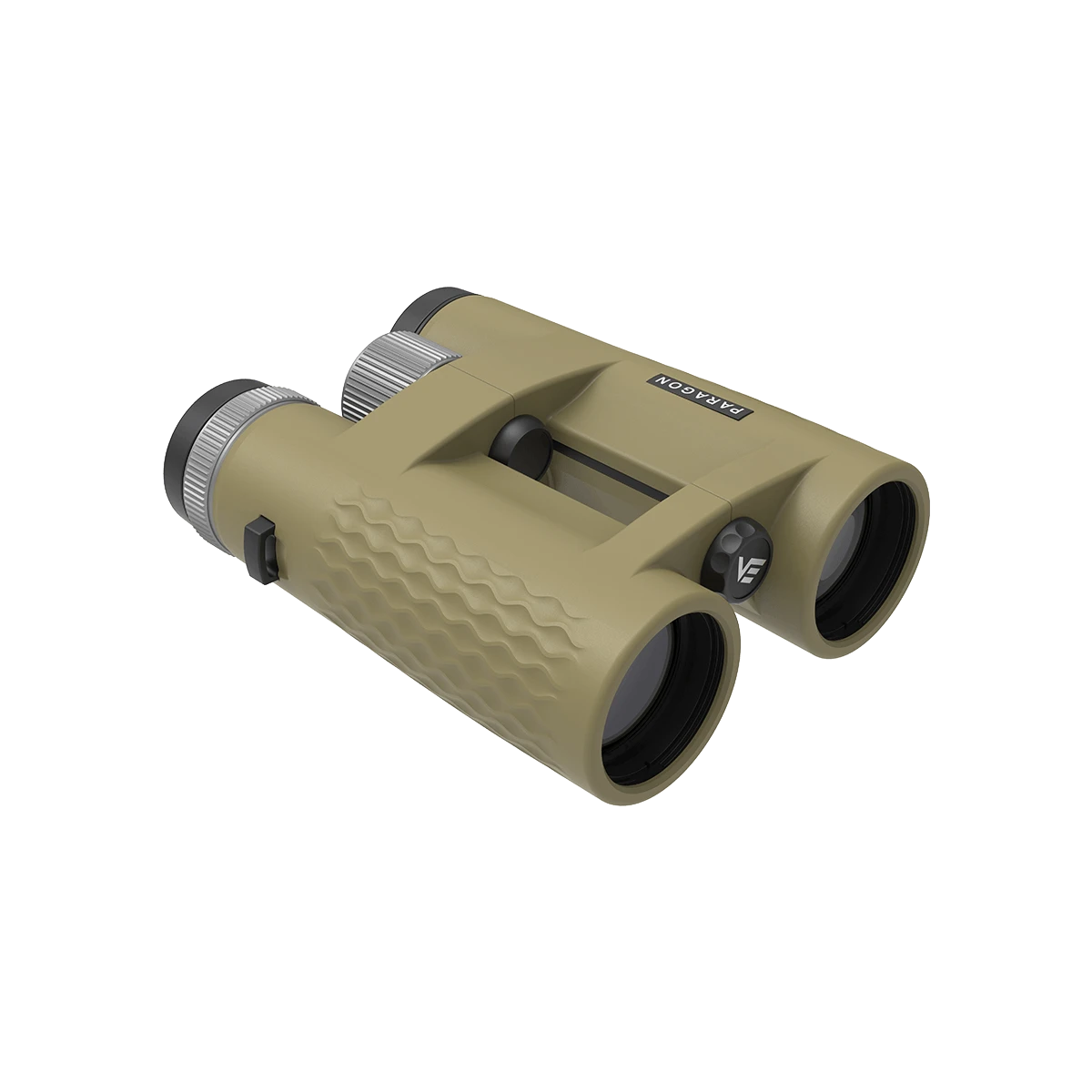 Seitenansicht der Paragon 10x42 HD Ferngläser mit ergonomischem Griff und rutschfester Oberfläche. Perfekt für Vogelbeobachtung und Naturerkundung.