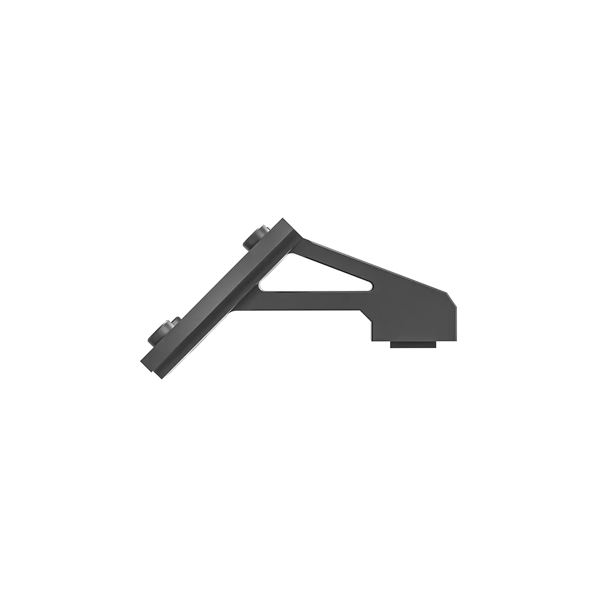 Profilansicht der 45° Offset-Montage MGT RMSc passend für Prismenschiene SCPSM-C01, kompakte Bauweise mit 20.4mm Höhe.