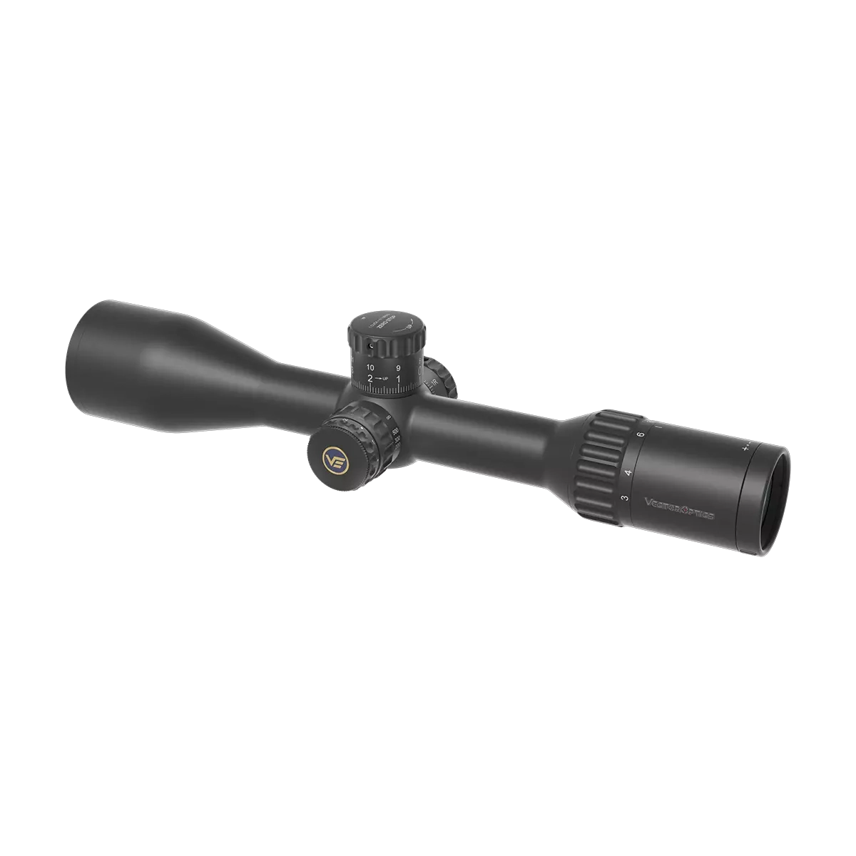Vector Optics Zielfernrohr mit ergonomischem Design, ideal für Sportschützen und Jäger mit Fokus auf Präzision und Stabilität.