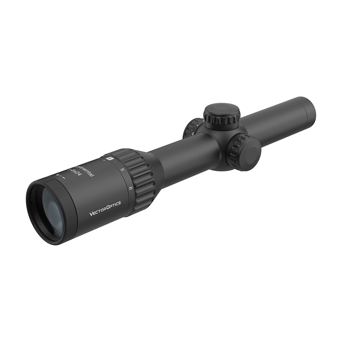 LPVO Zielfernrohr Vector Optics Continental X6 1–6×24 Fiber mit SFP-Absehen und Schott-Glas für klare Zielbilder bei jeder Vergrößerung.