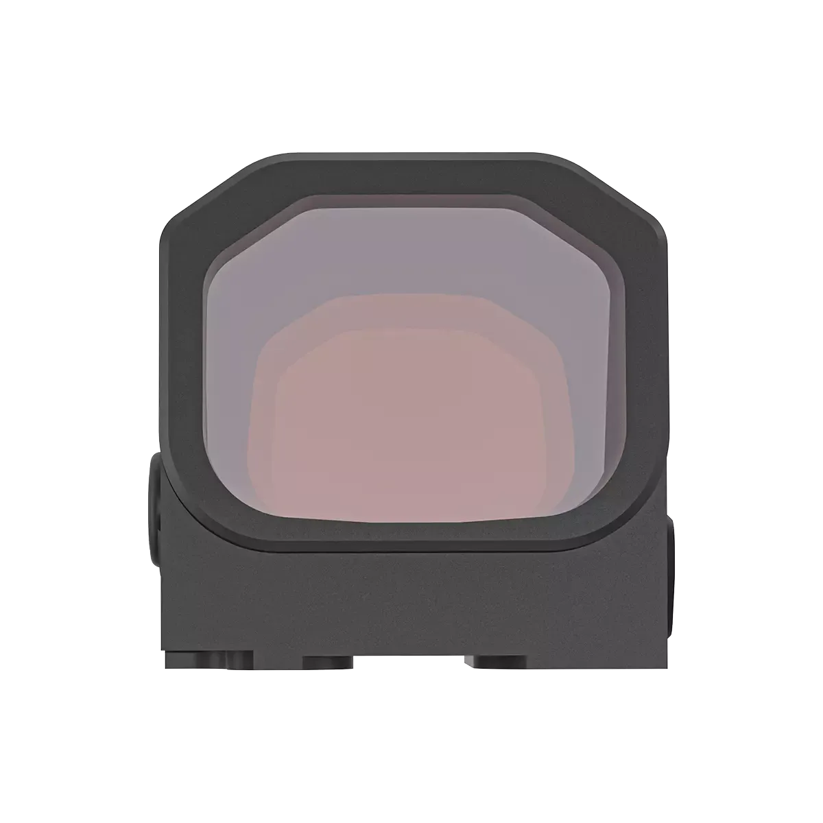 Frontansicht des Frenzy MOS Red Dot Sights mit großem Sichtfenster für schnelle Zielaufnahme bei Glock MOS Pistolen.