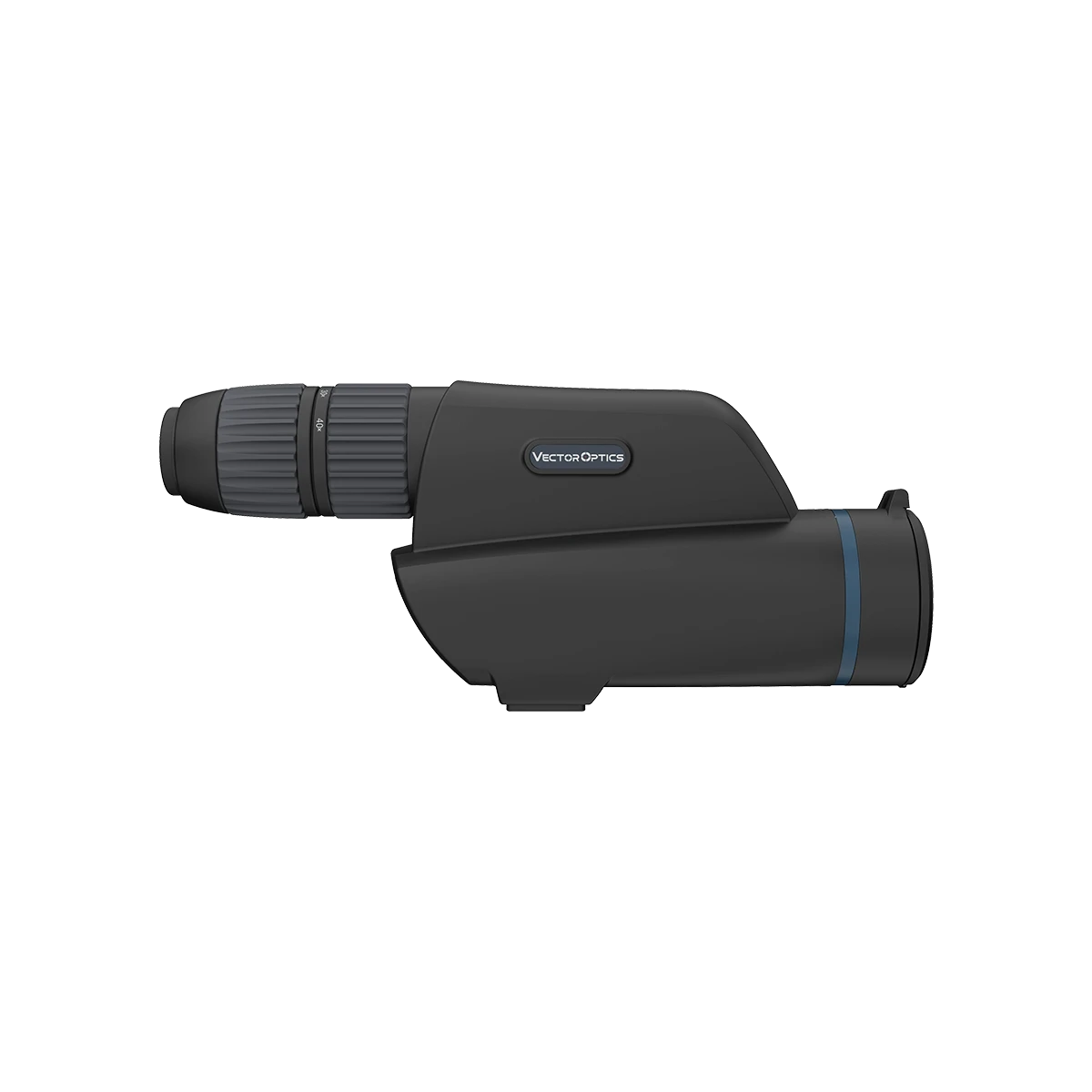 Seitliche Profilansicht des Vector Optics Continental Spektivs 12-40x60ED mit kompaktem, taktischem Design.