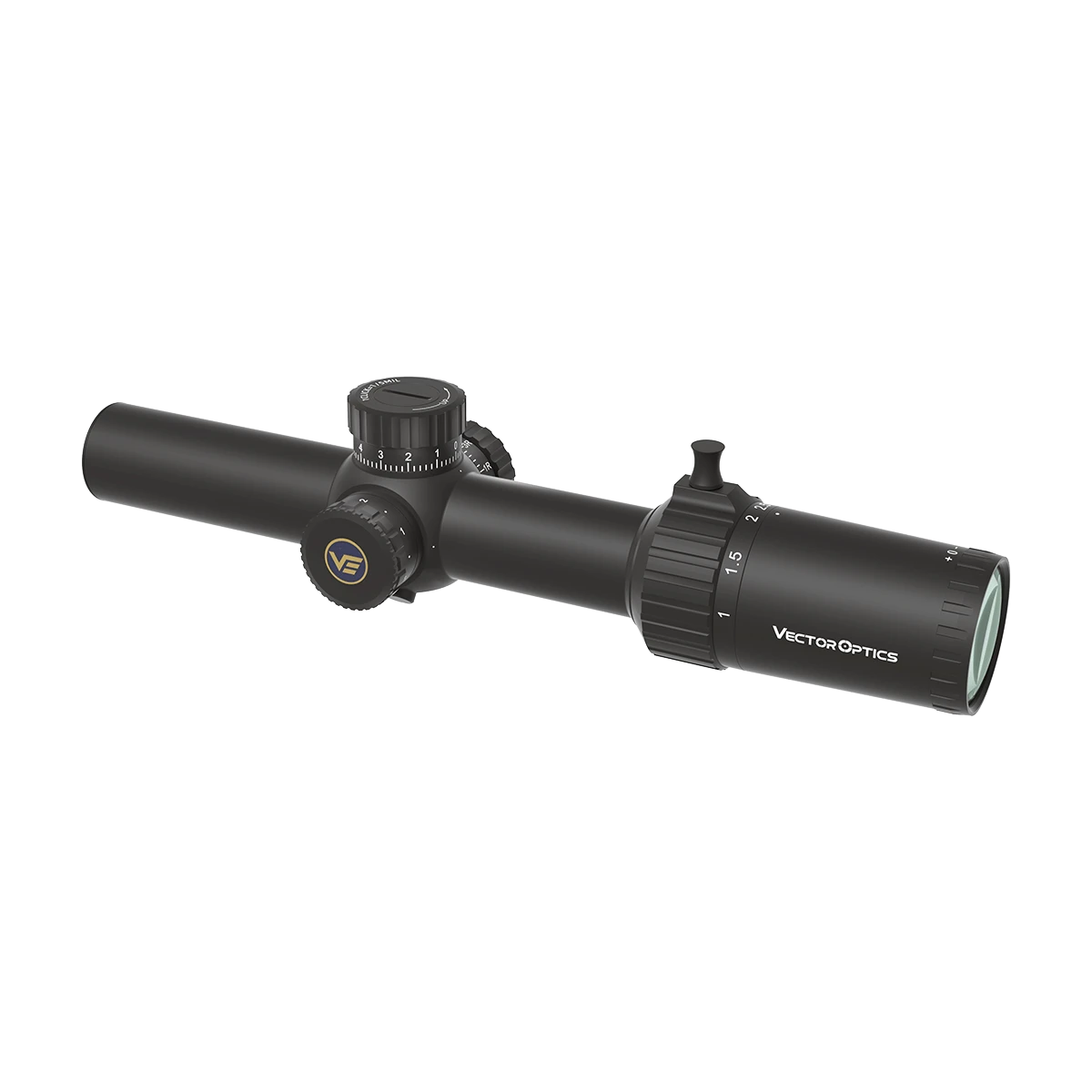 Vector Optics Tauron Zielfernrohr mit 1-6x24 FFP Optik, ideal für dynamisches Schießen und präzise Zielverfolgung bei jeder Vergrößerung.