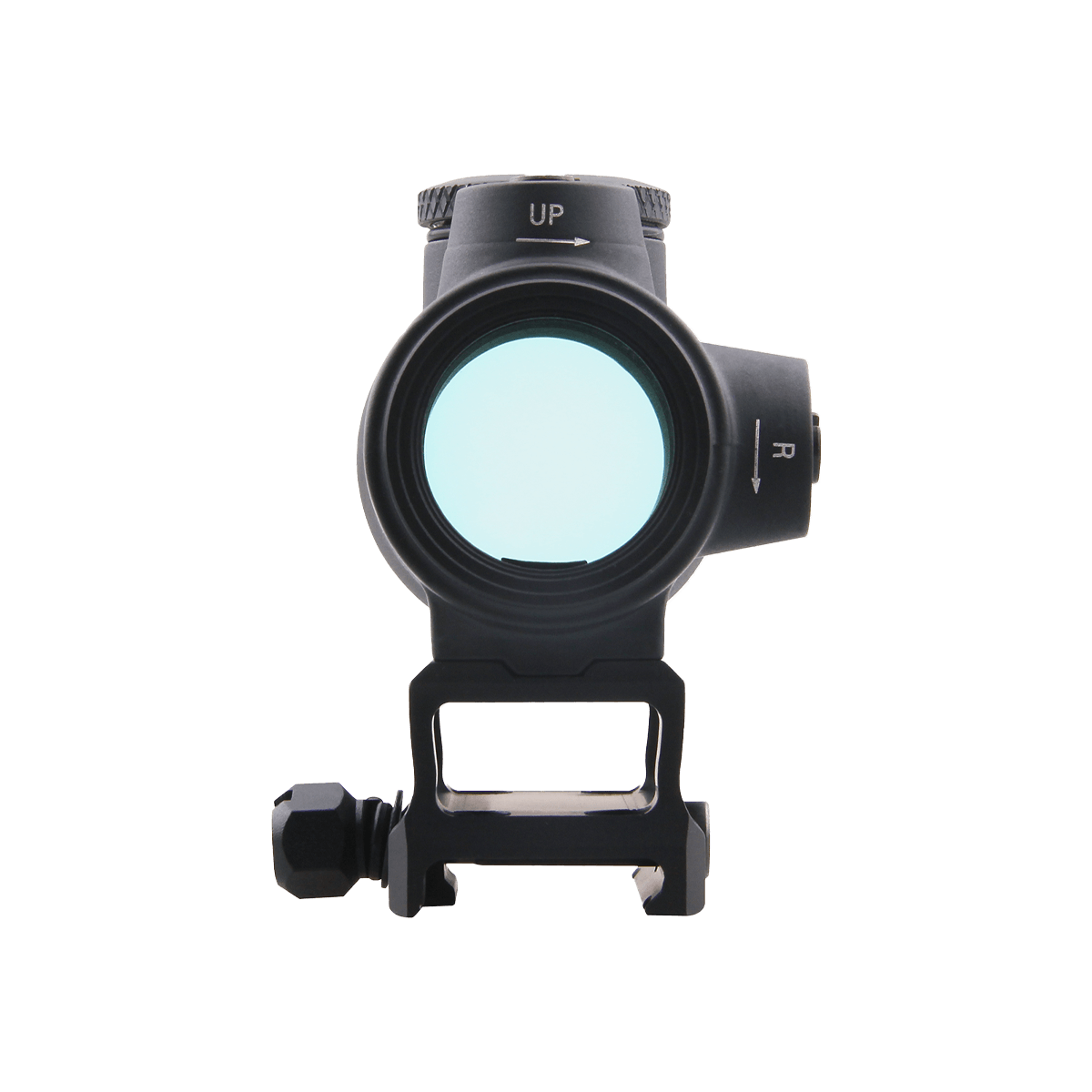 Zielansicht durch das Centurion 1×30 Red Dot Sight mit klarem Sichtfeld und 3 MOA rotem Punkt für schnelle Zielerfassung im Einsatz.
