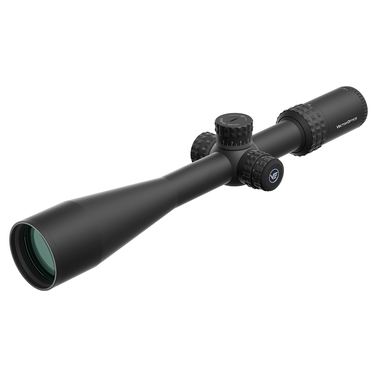 Hochwertiges Vector Optics Sentinel-X 10-40x50 Zielfernrohr mit großem Objektiv und fein einstellbaren Türmen für Benchrest-Schützen.