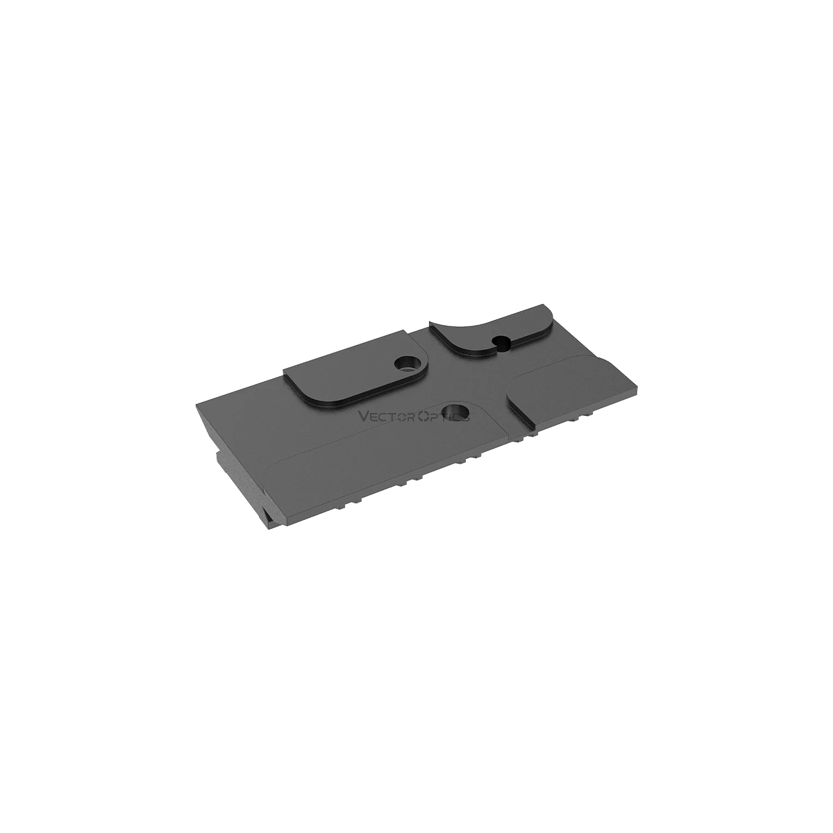 Rückseite der Montage VOD ACRO auf CZ Shadow – flacher Adapter für Red Dot Optiken, robust und kompatibel mit VOD Footprint.