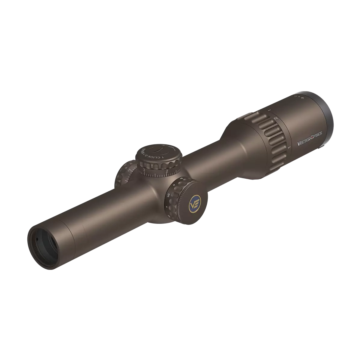 Continental X6 1–6×24 Tactical Zielfernrohr in brauner Ausführung mit IP67 Schutz und LPVO SFP Optik für taktische Einsätze.