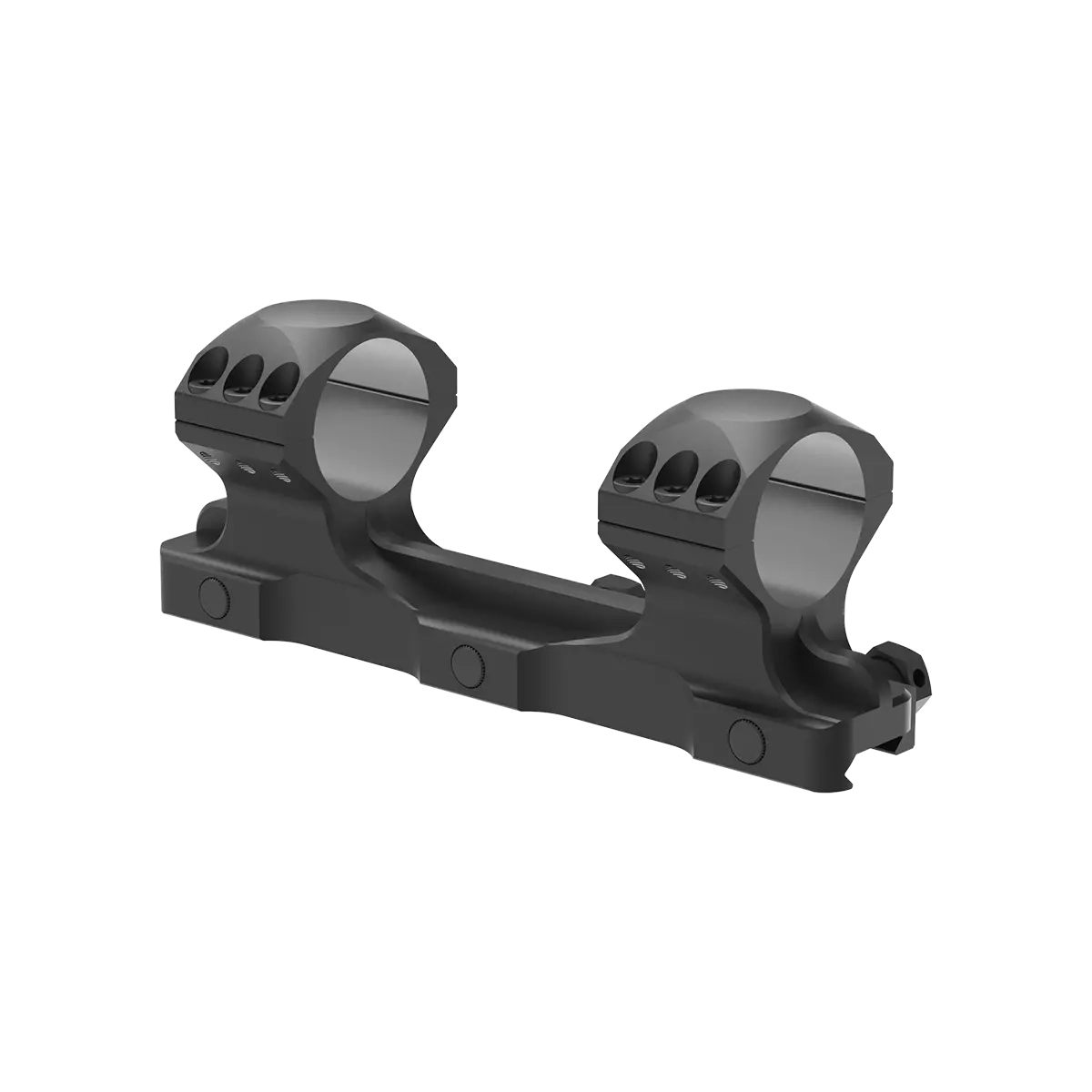 Seitliche Ansicht der Blockmontage X-Accu 20MOA Picatinny Mount, gefertigt aus 6061-T6 Aluminium für maximale Stabilität und Leichtigkeit.