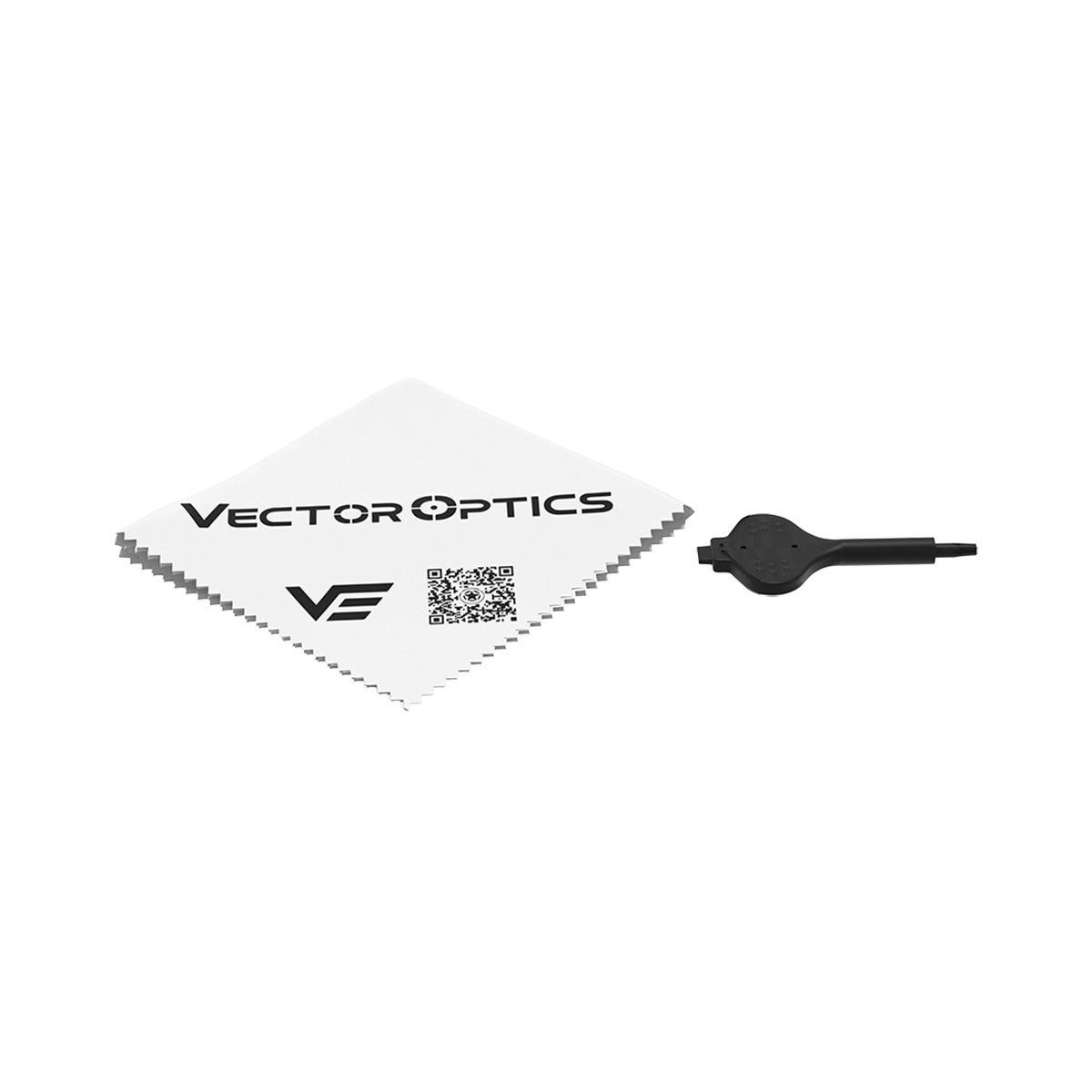 Zubehörset für Vector Optics Prismenvisier inklusive Reinigungstuch und Justierschlüssel, ideal zur Pflege und Einstellung des Visiers.