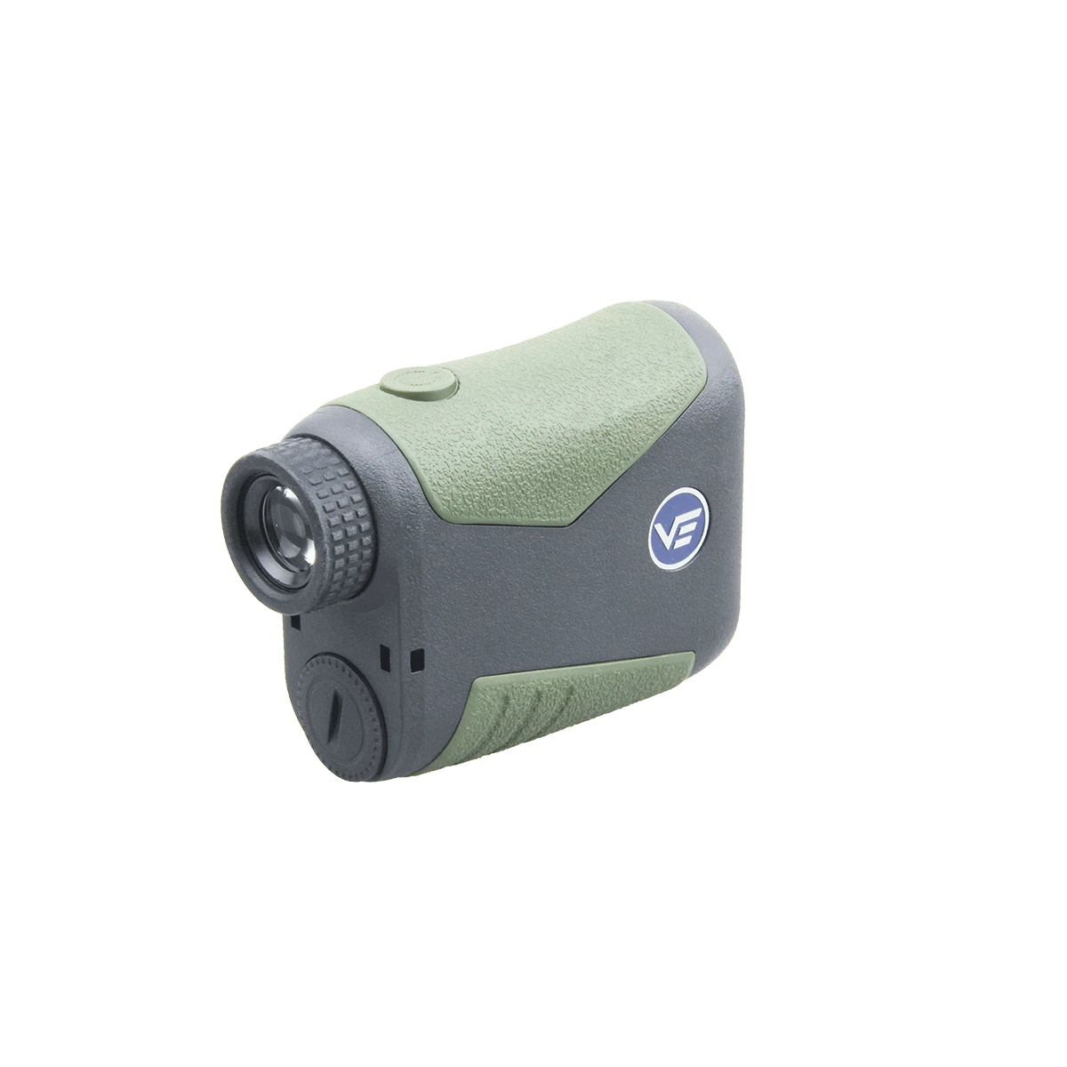 Rückansicht des Forester 6x21 OLED GenII Entfernungsmessers mit Fokussierrad und ergonomischem Design für Outdoor-Einsätze.