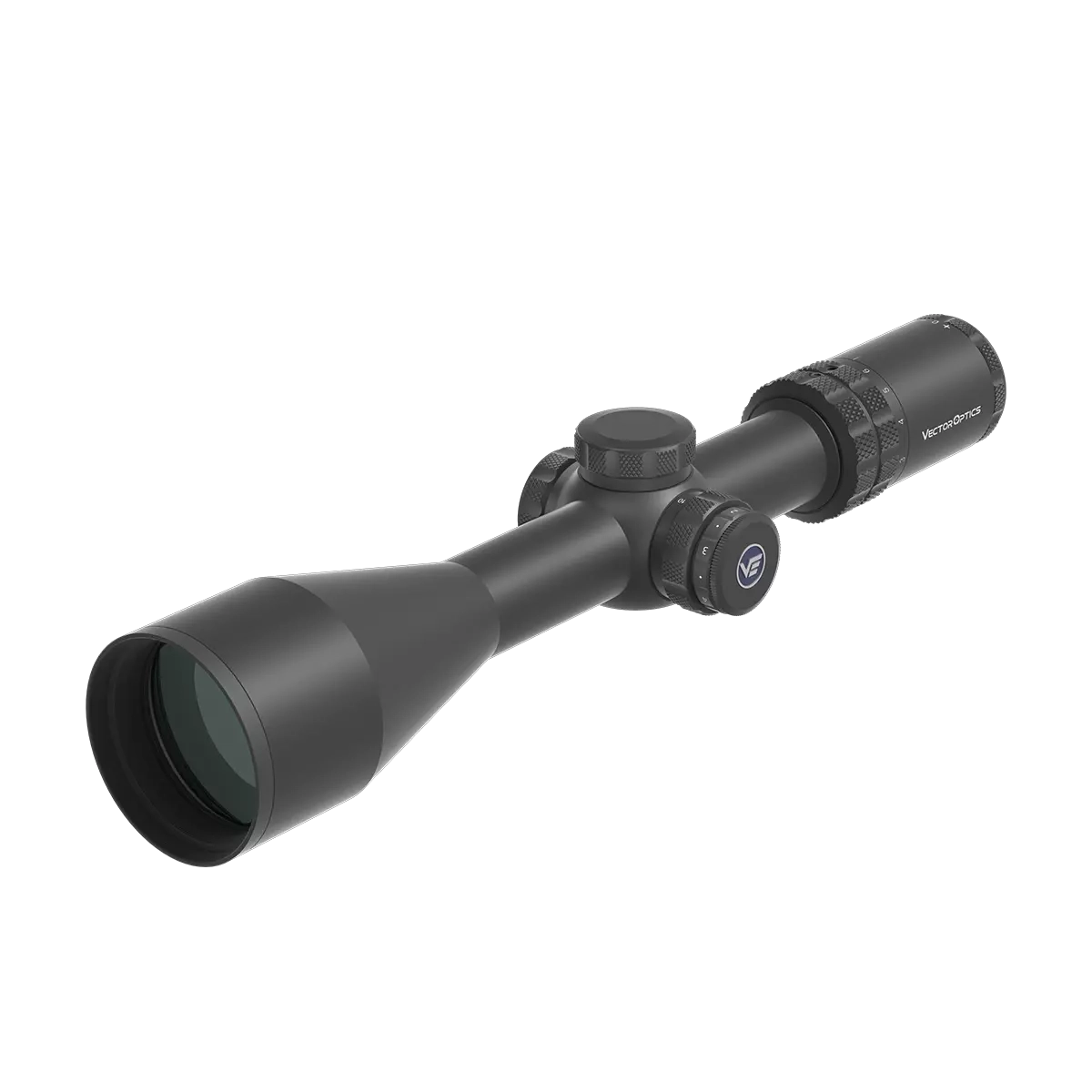 Seitliche Ansicht des Grizzly 3-18x56i HD Zielfernrohrs mit großem Objektiv und fein einstellbarem Zoom für präzises Zielen.