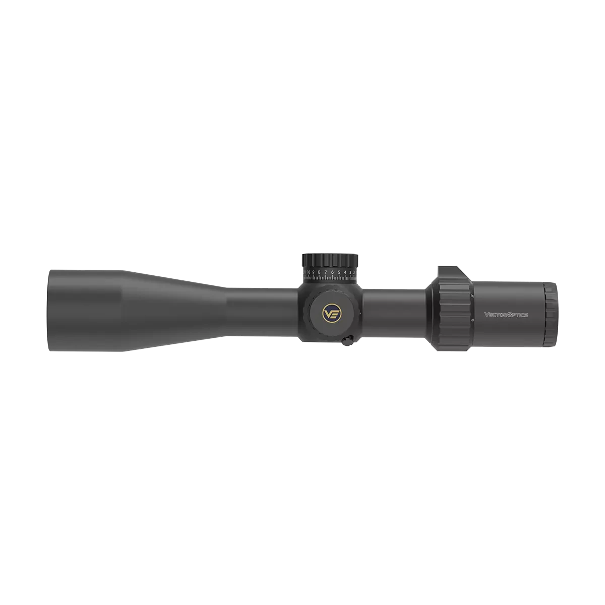 Tauron 6-24x50 HD Zielfernrohr MOA FFP mit robustem Gehäuse und präziser Höhenverstellung für Jagd und Sportschießen.