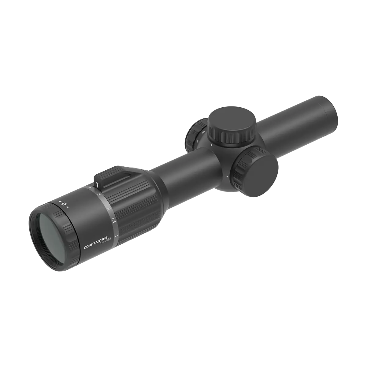 FFP-Zielfernrohr Constantine 1-10x24 HD mit fein einstellbarem Zoomring, entwickelt für dynamisches Schießen und taktische Präzision.