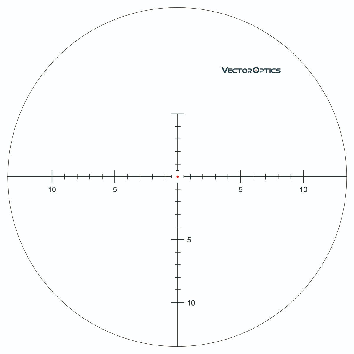 Taktisches Absehen des Minotaur 46x60 GenII Zielfernrohrs mit Skalen für präzise Entfernungsmessung und Windkorrektur.